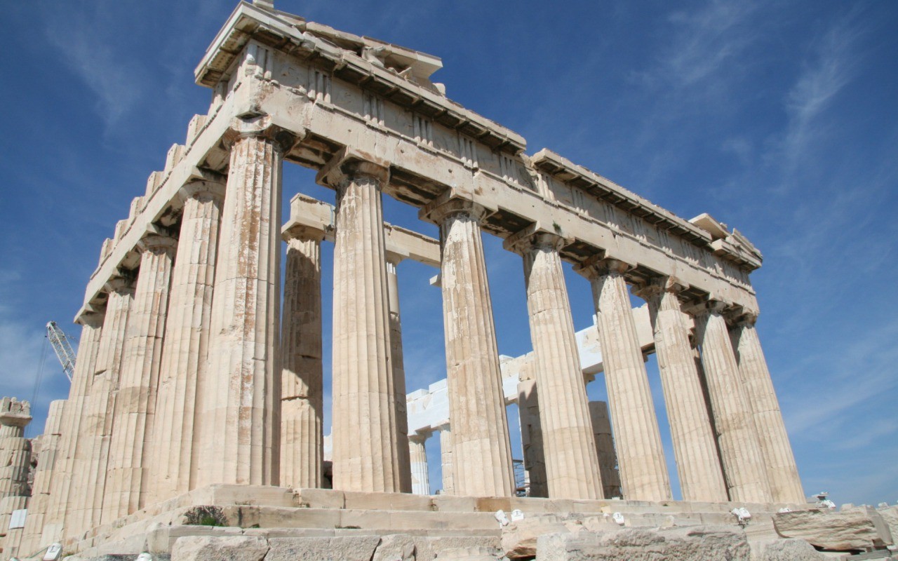 General 1280x800 low-angle Greek Columns Ancient Greek sculpture photography Greece Athens landmark