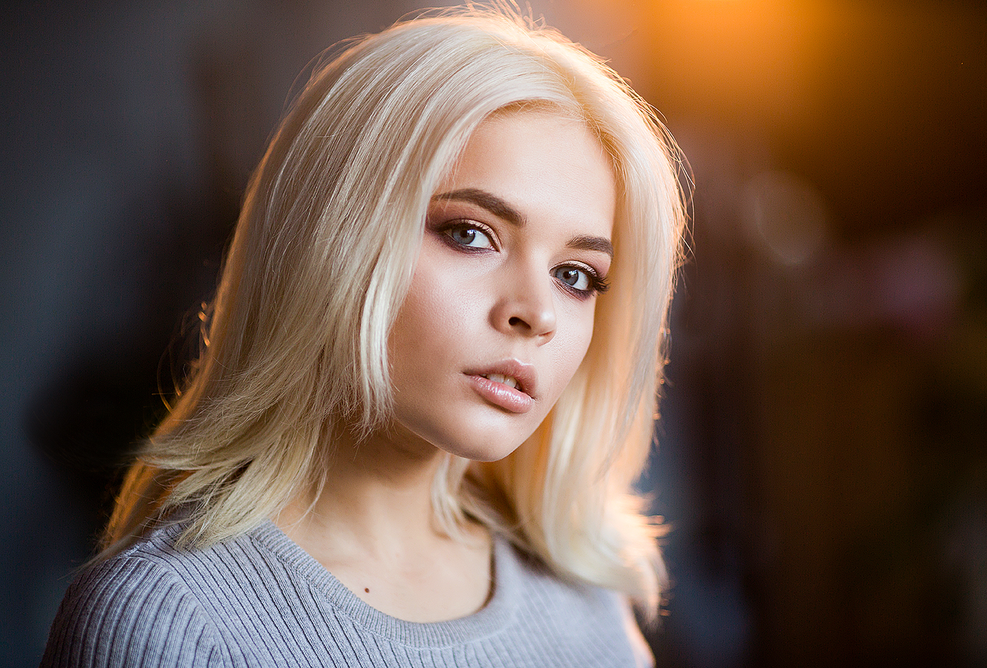 People 1400x947 women blonde face portrait depth of field Kristina Mamatyukova