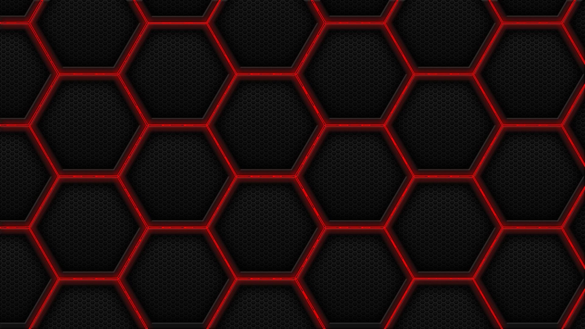 General 1920x1080 abstract hexagon texture red
