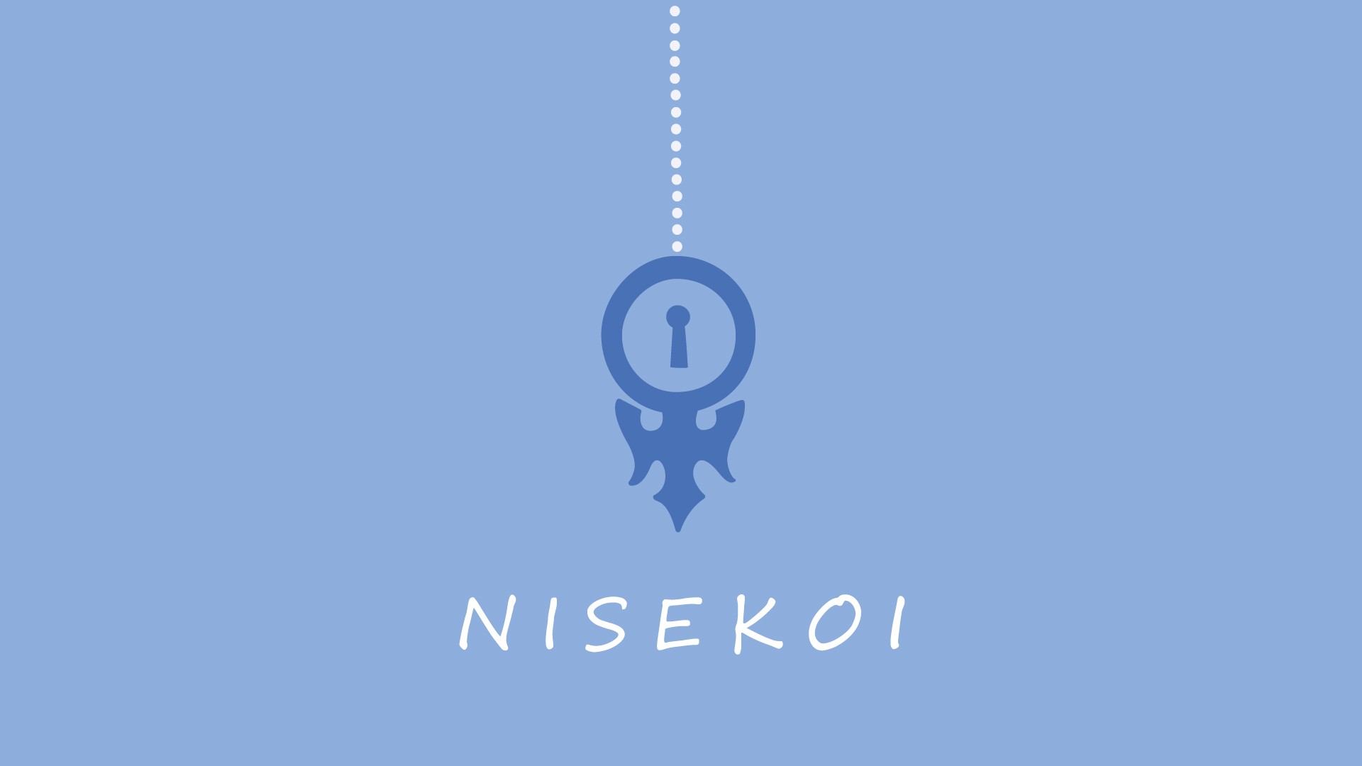 Anime 1920x1080 Nisekoi logo blue minimalism simple background