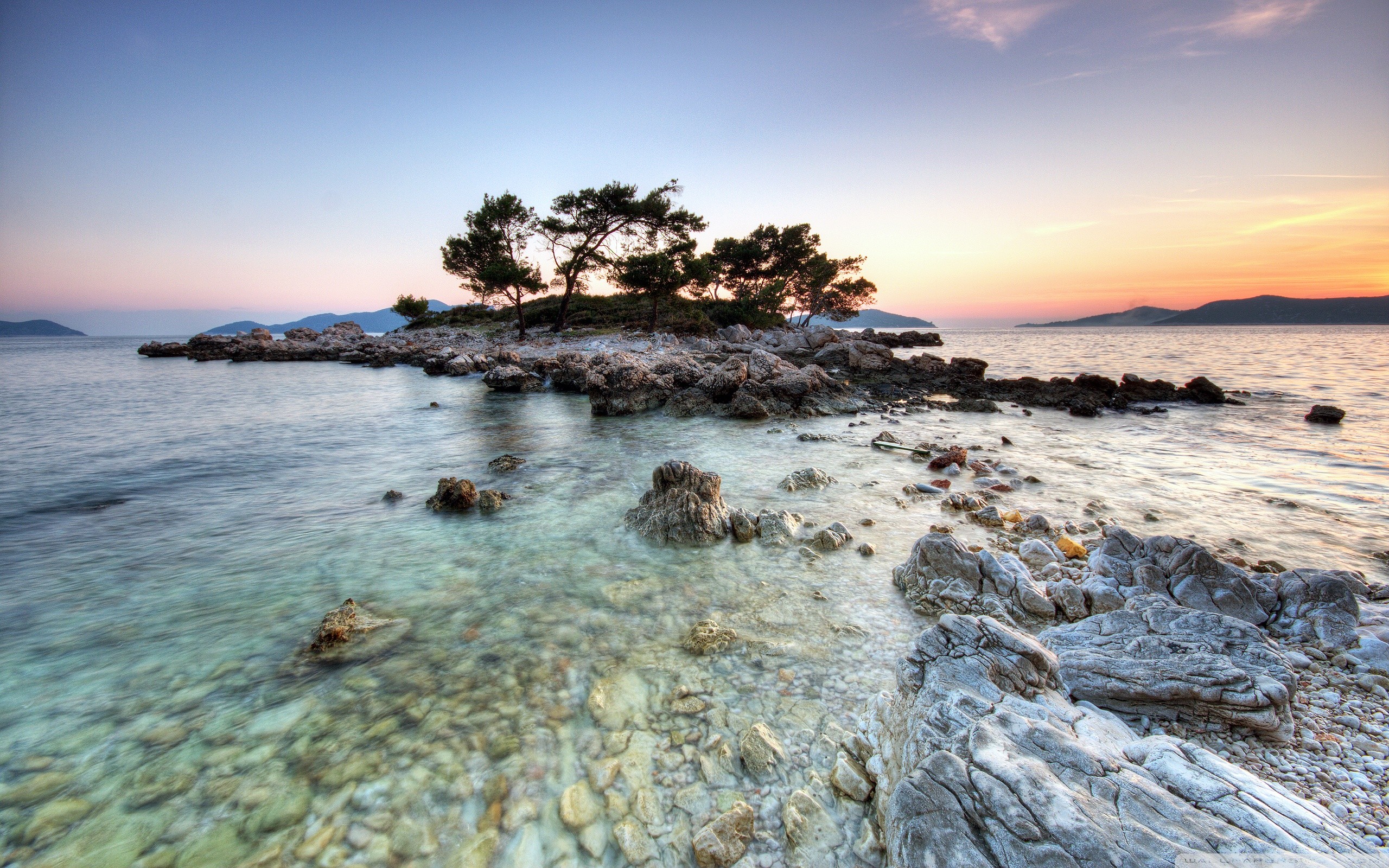 General 2560x1600 water landscape nature sky sunlight Croatia island sunset