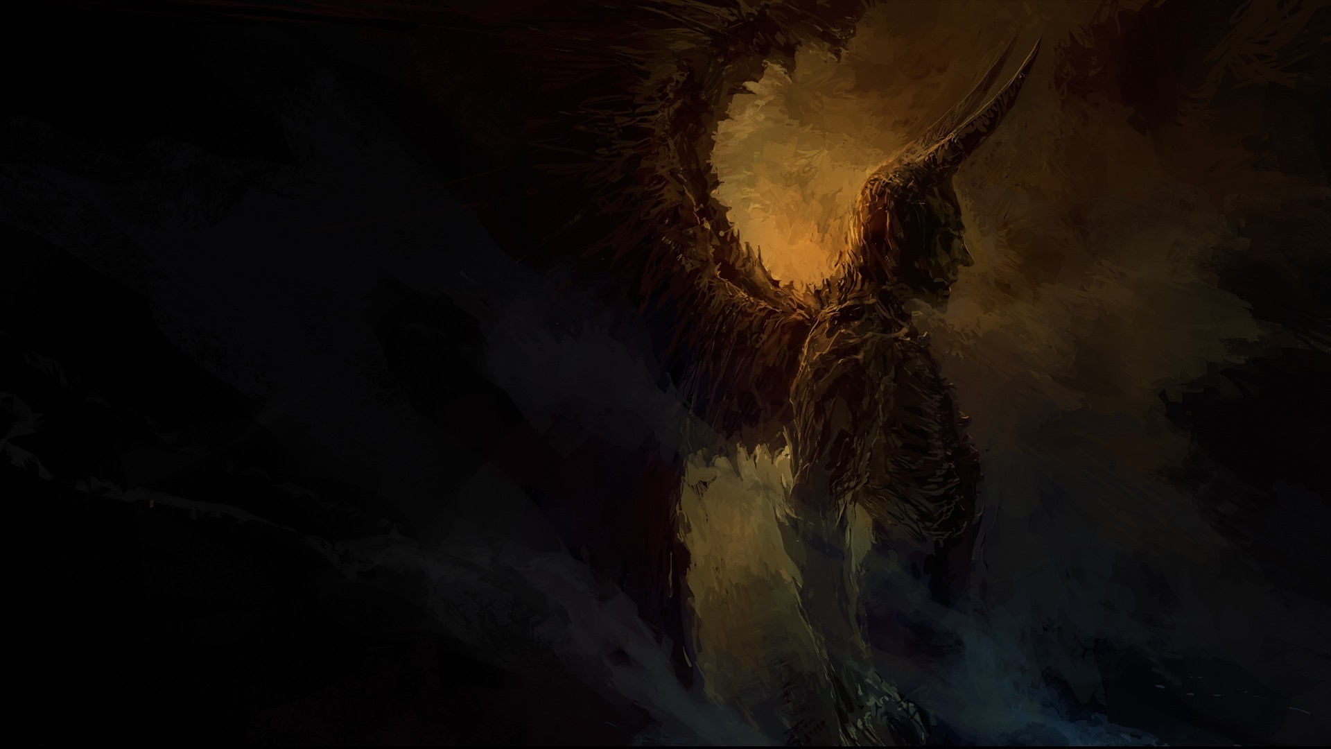 General 1920x1080 creature demon devil digital art drawing wings dark