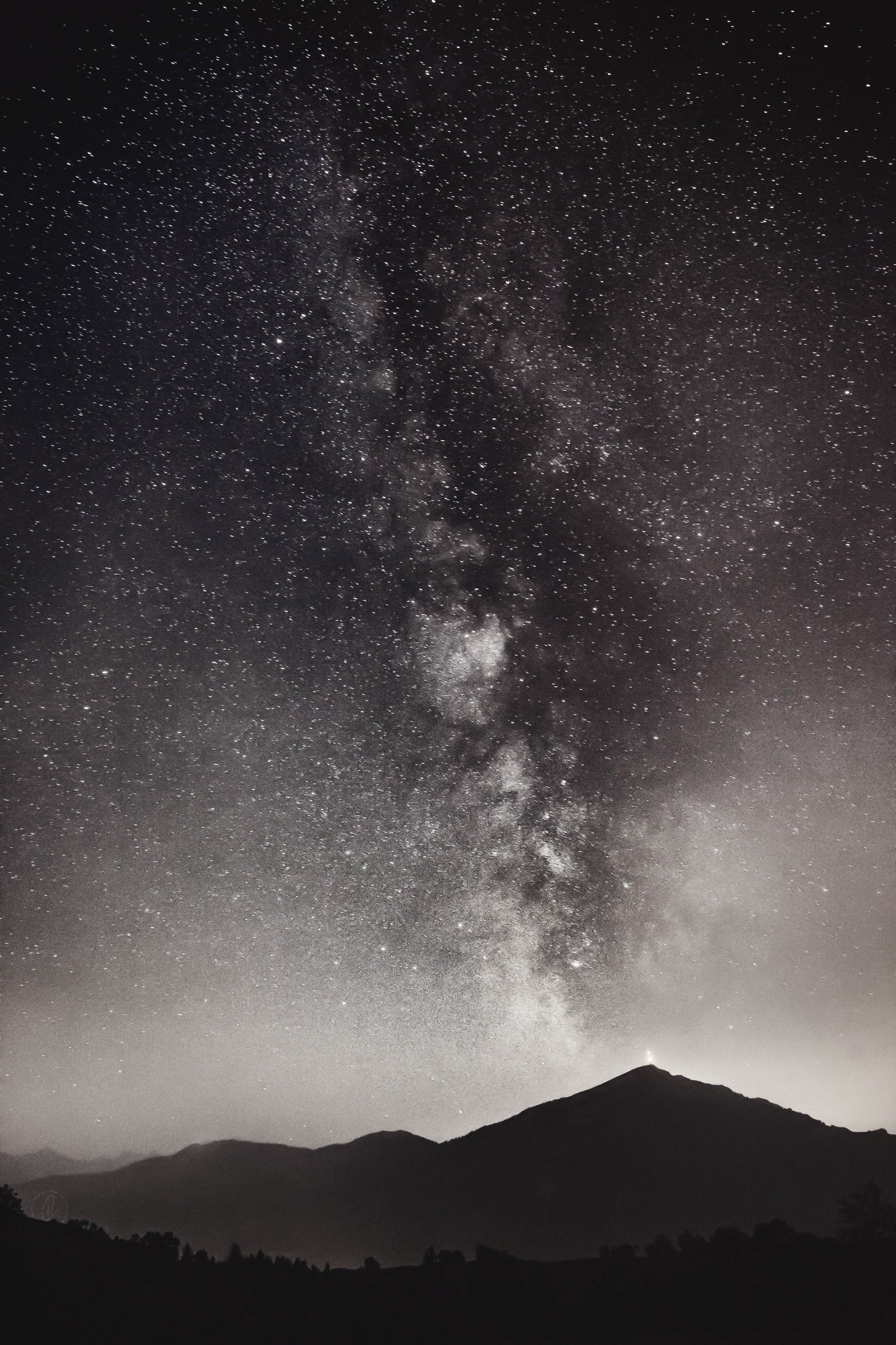 General 2000x3000 nature stars space monochrome Milky Way space art starred sky night mountains night sky landscape sky