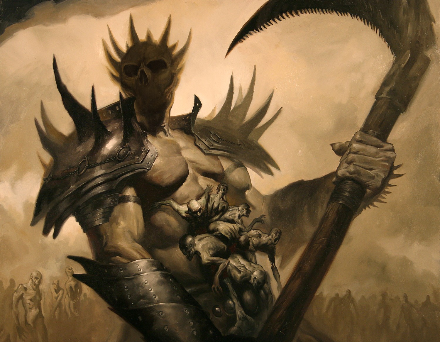 General 1500x1166 Magic: The Gathering gamer skull warrior dark fantasy fantasy art muscles