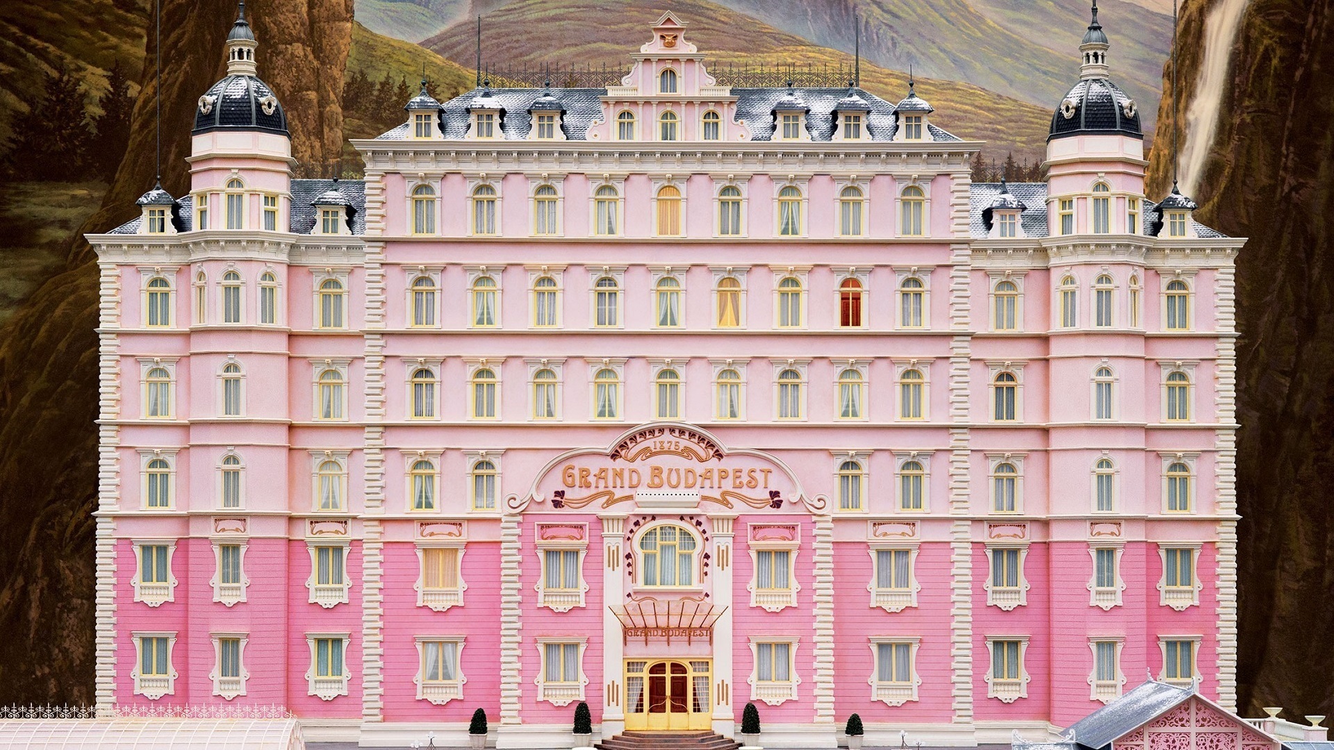 General 1920x1080 hotel Budapest movies building Wes Anderson