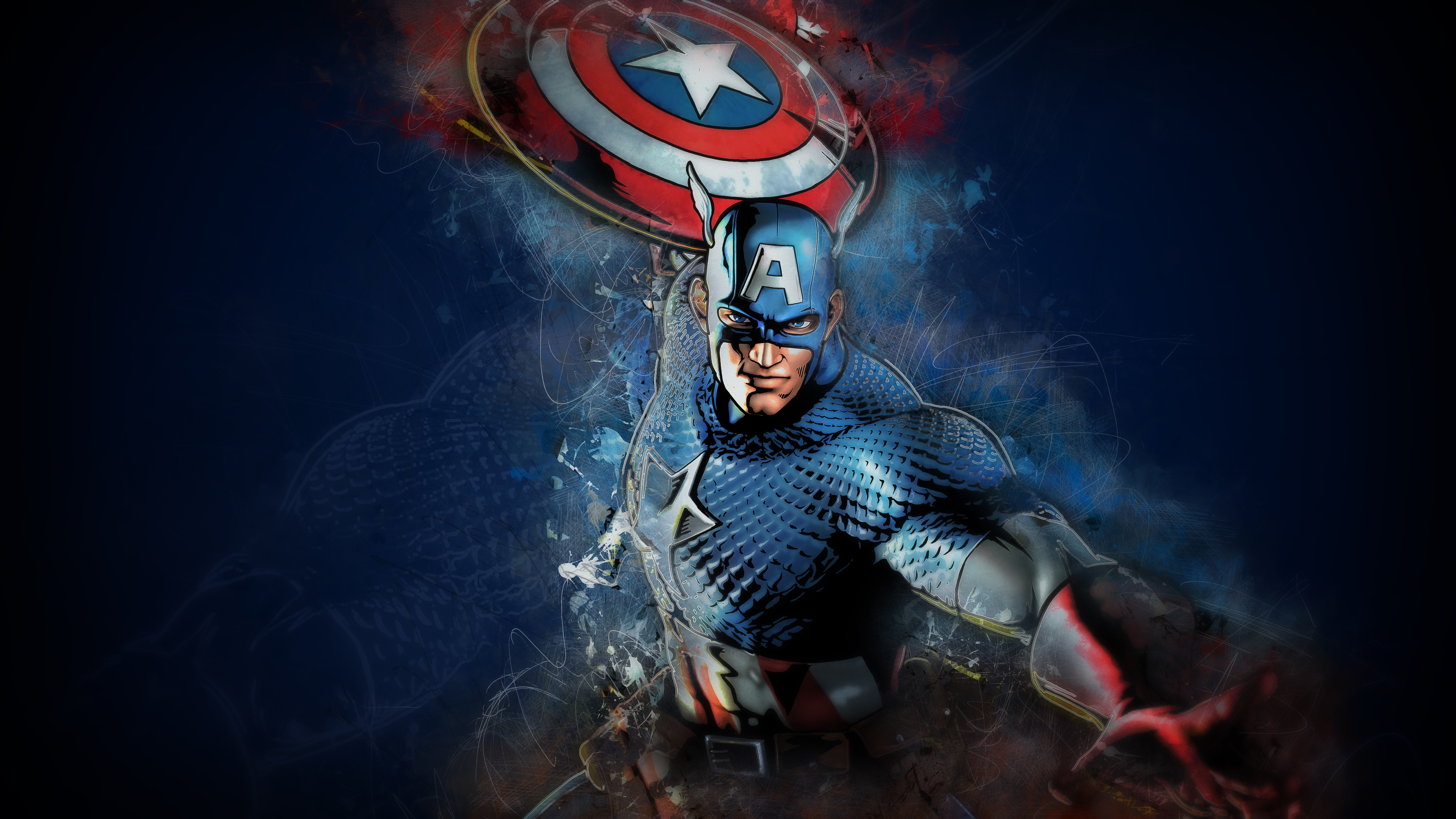 General 3840x2160 hero comics artwork Captain America Marvel vs. Capcom 3: Fate of Two Worlds Marvel Vs. Capcom digital art simple background