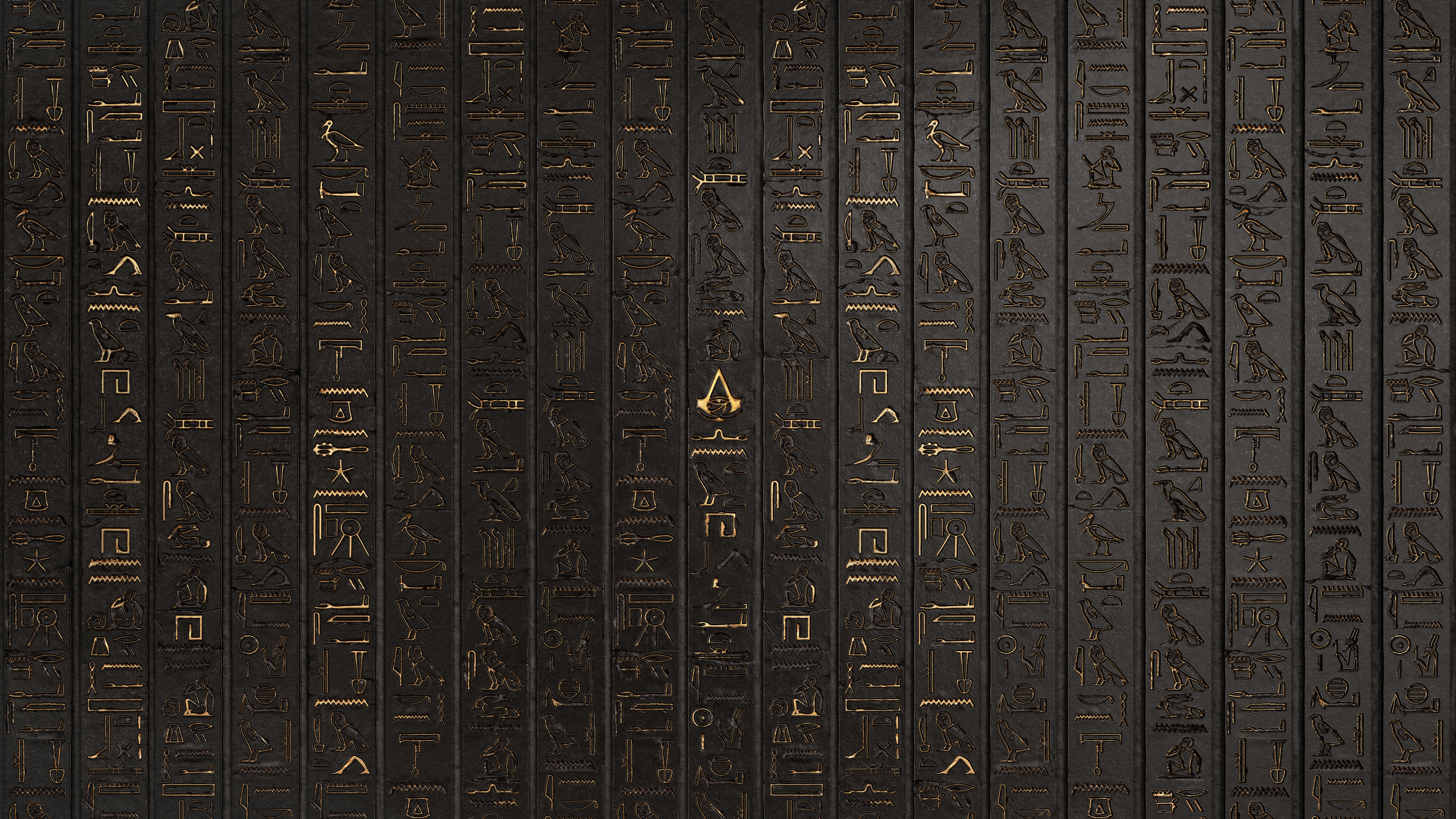 General 7680x4320 digital art artwork video games wall hieroglyphs engraving symbols