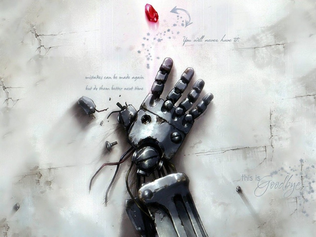 General 1280x960 hands text robot Full Metal Alchemist Fullmetal Alchemist: Brotherhood anime Elric Edward