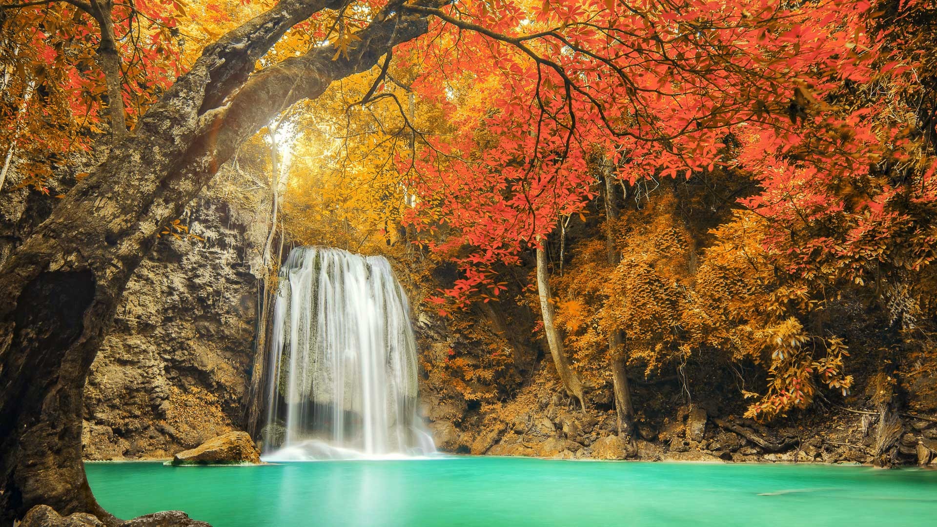 General 1920x1080 nature trees water waterfall fall