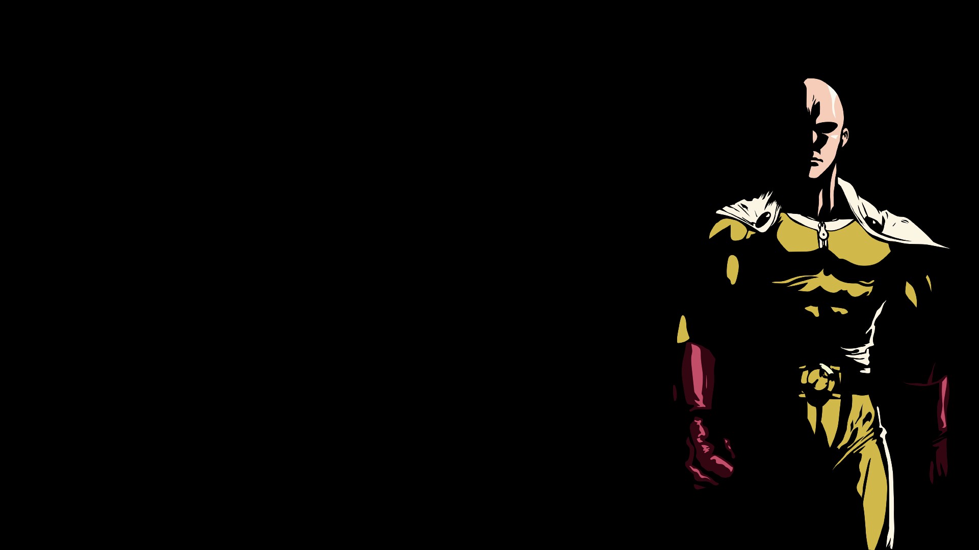 Anime 1920x1080 One-Punch Man anime simple background anime men dark black background