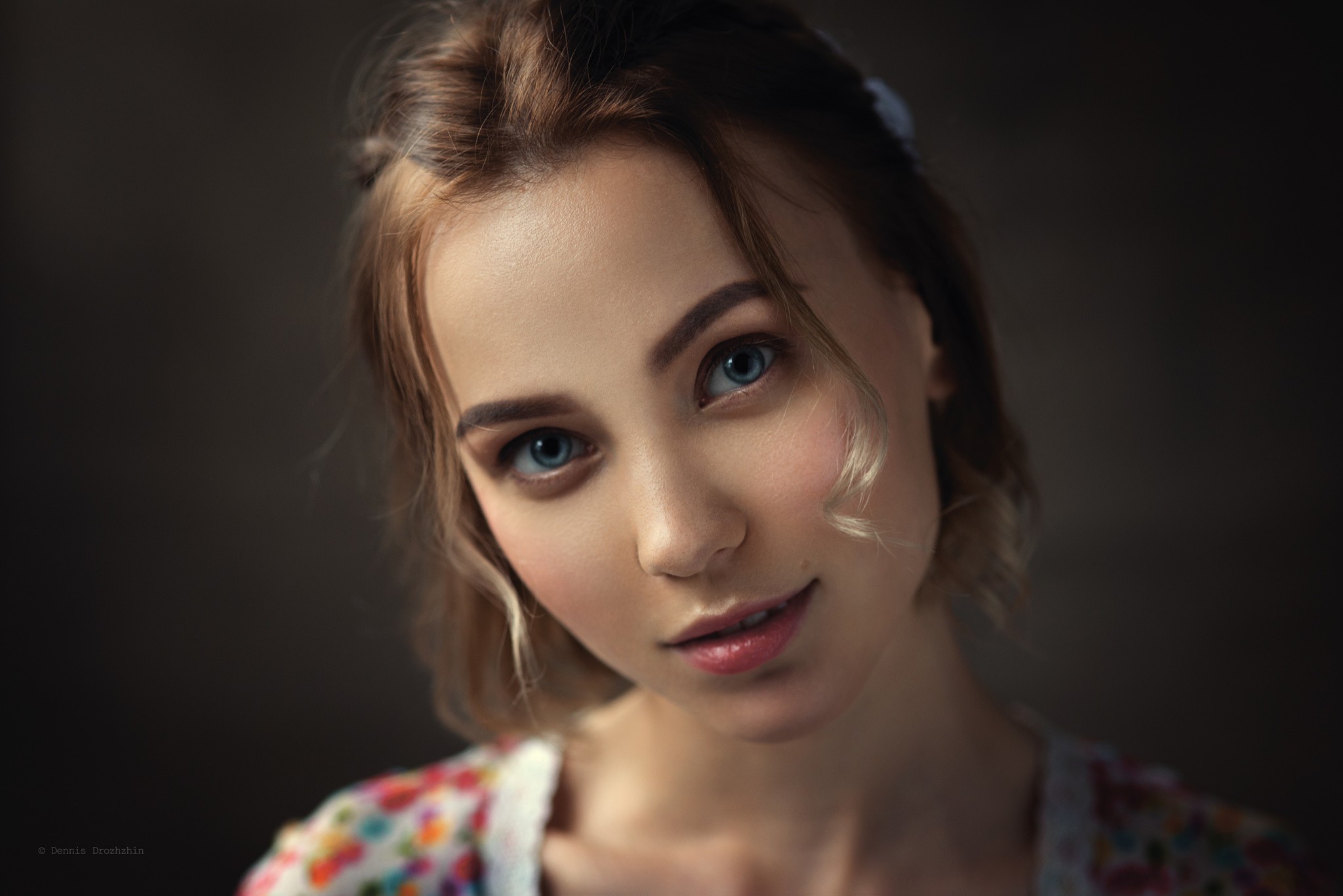 People 2048x1367 women face portrait simple background looking at viewer model Dennis Drozhzhin 500px Anzhelika Shamova closeup women indoors indoors red lipstick