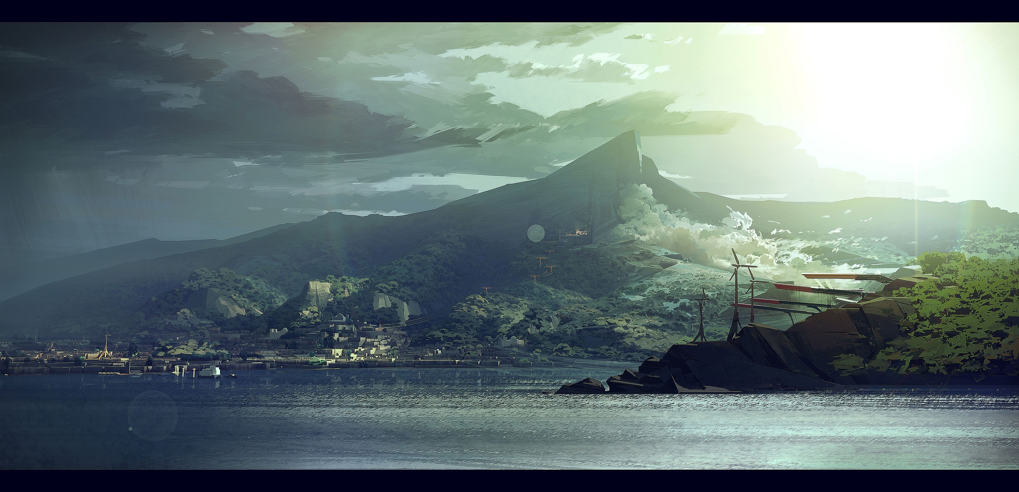 General 4141x2000 dishonored 2 Bethesda Softworks artwork video games PC gaming video game landscape
