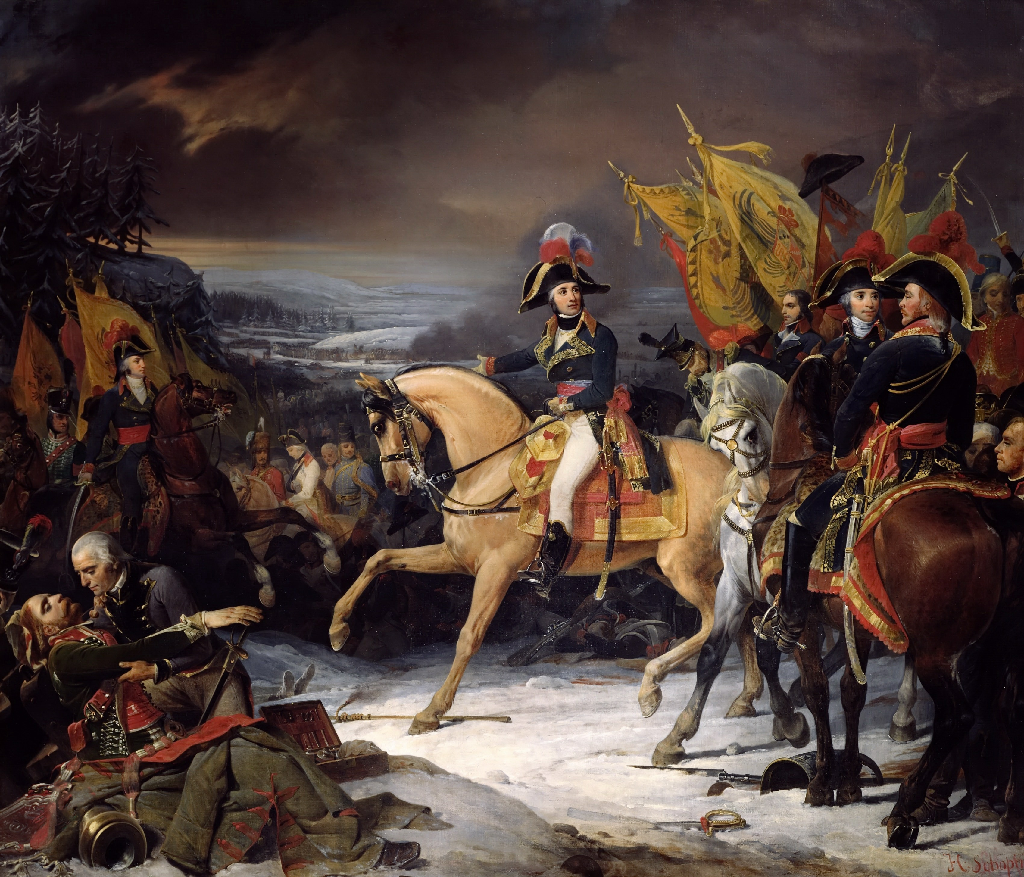 General 3400x2912 Battle of Hohenlinden French Army artwork war Henri-Frederic Chopin Napoleonic wars classic art
