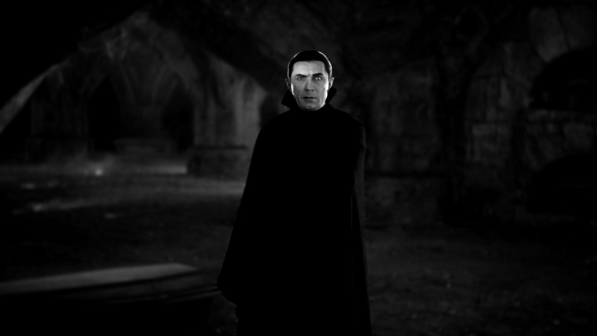 People 1920x1080 Dracula movies film stills Bela Lugosi cape vampires Horror movies monochrome coffins