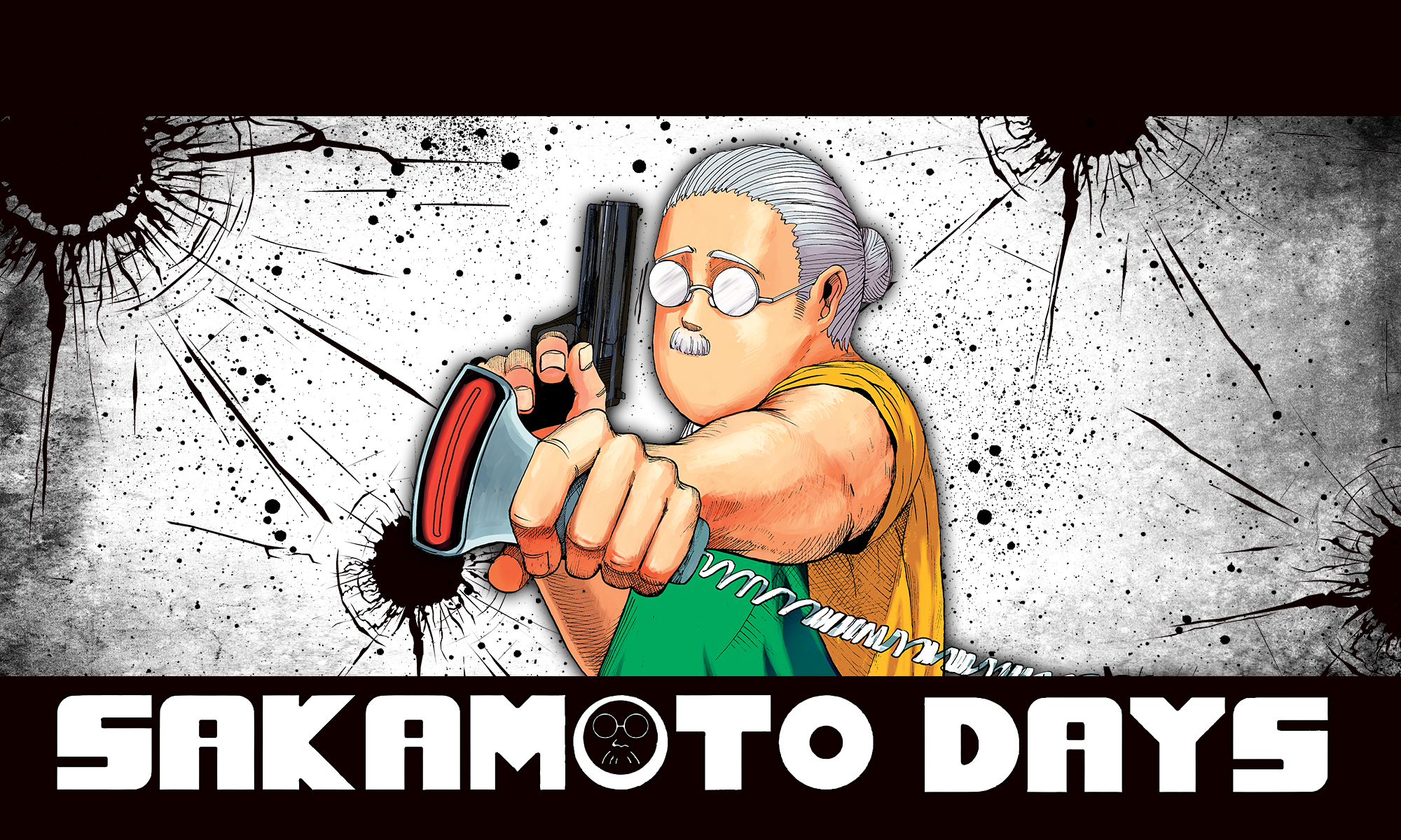 Anime 2000x1200 manga Sakamoto days Shonen Jump anime men anime gray hair glasses gun