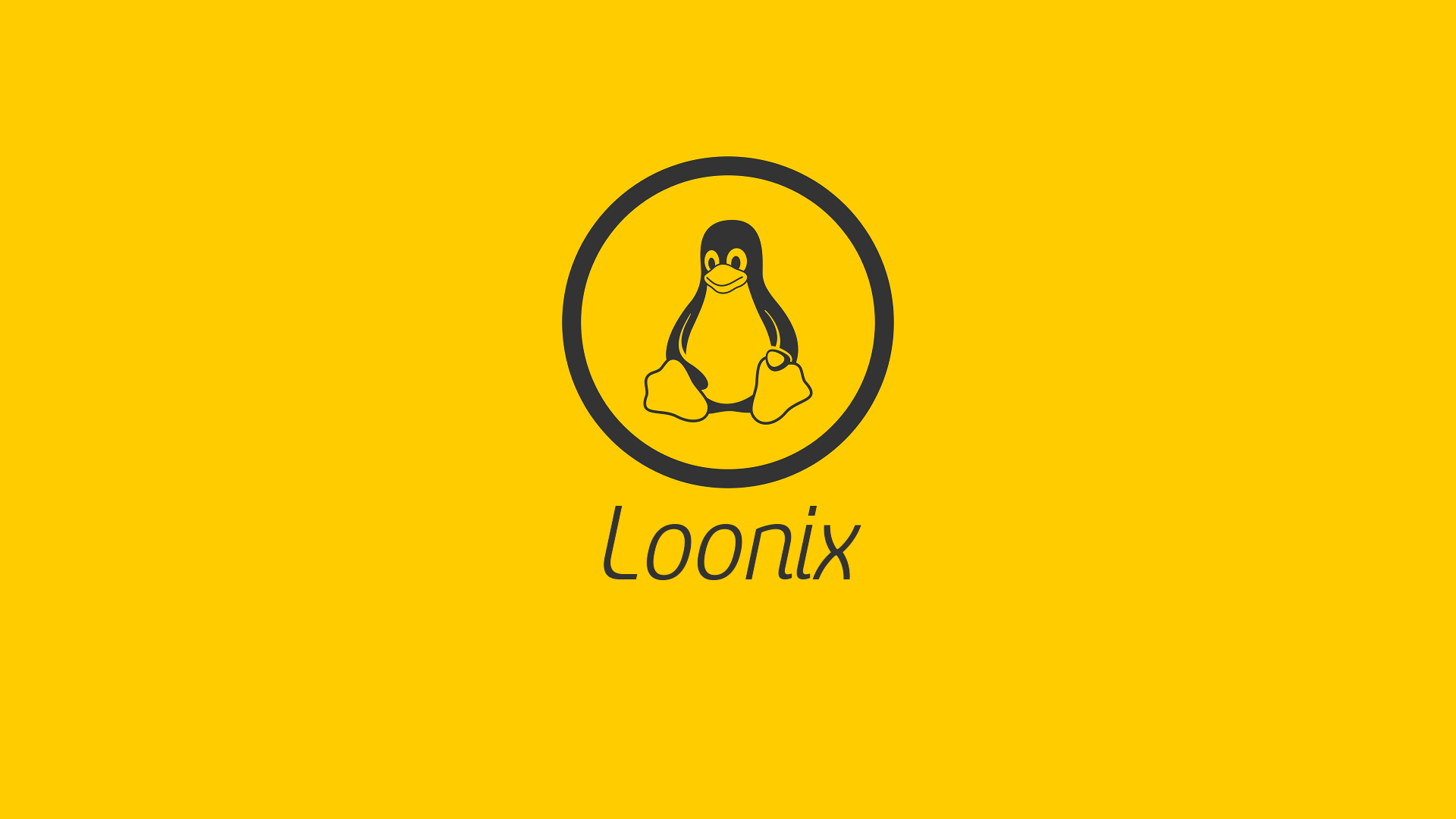 General 1920x1080 Linux yellow background penguins operating system simple background Tux logo animals circle