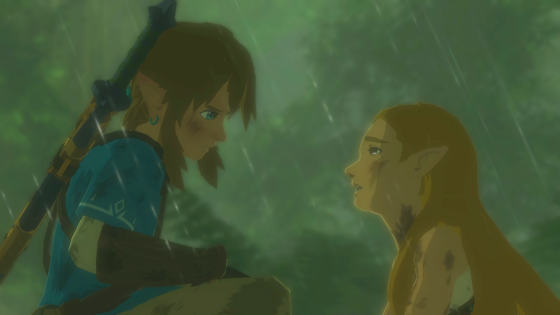 General 1920x1080 The Legend of Zelda: Breath of the Wild Link Zelda Breath of the Wild screen shot anime boys anime girls