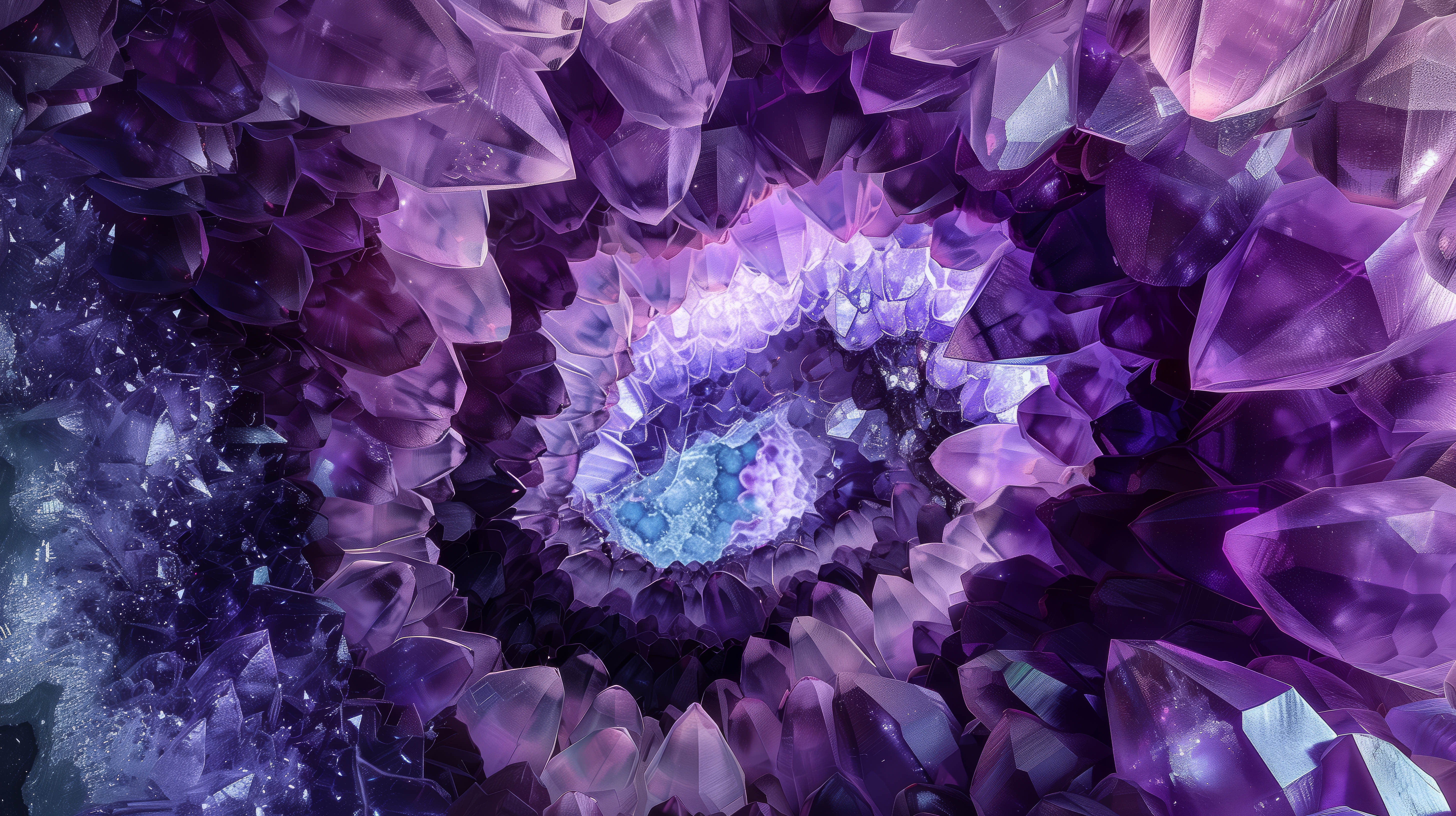 General 5824x3264 AI art amethyst crystal  purple