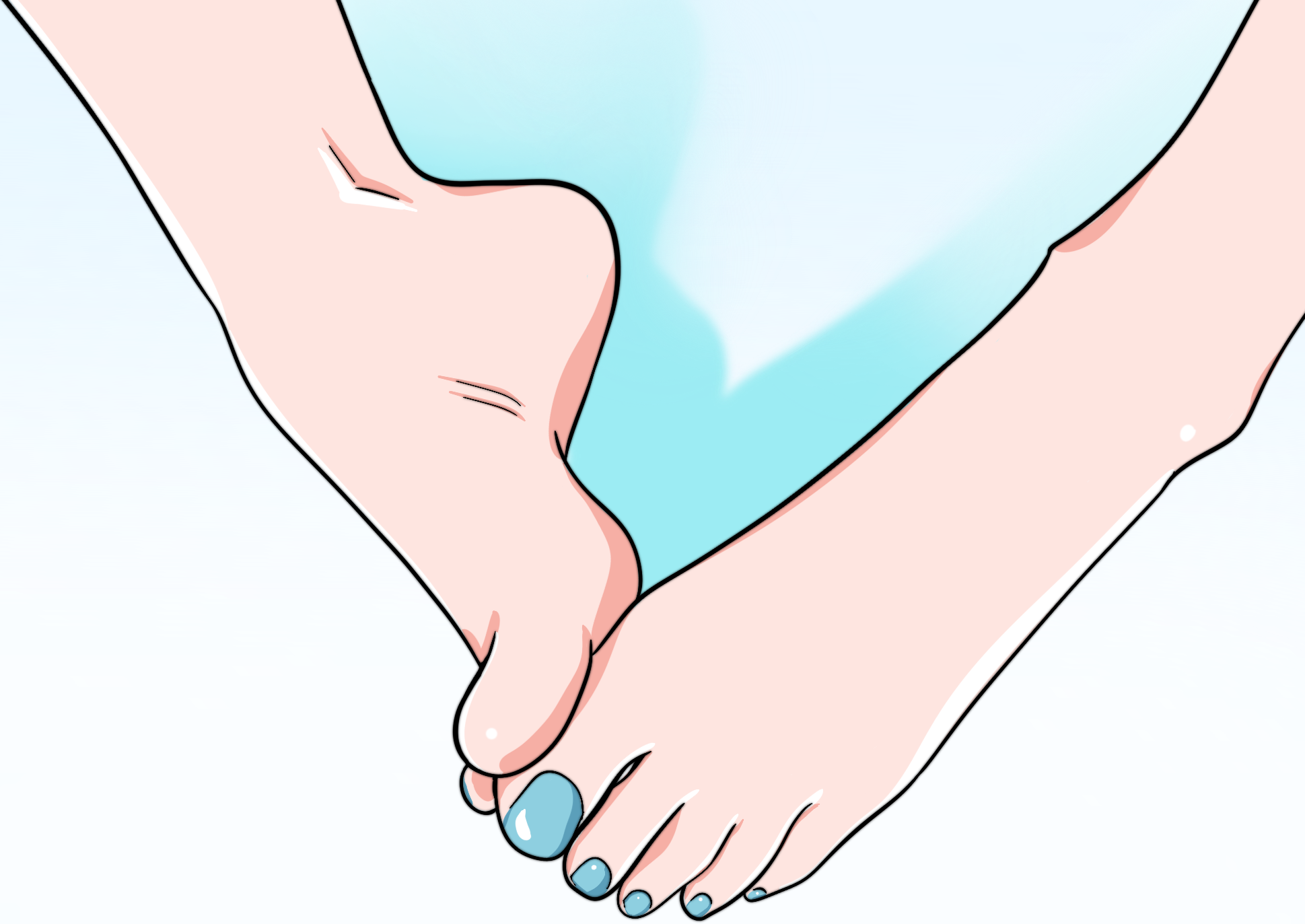 General 1939x1373 cel shaded simple background PixelMang feet foot sole closeup foot fetishism