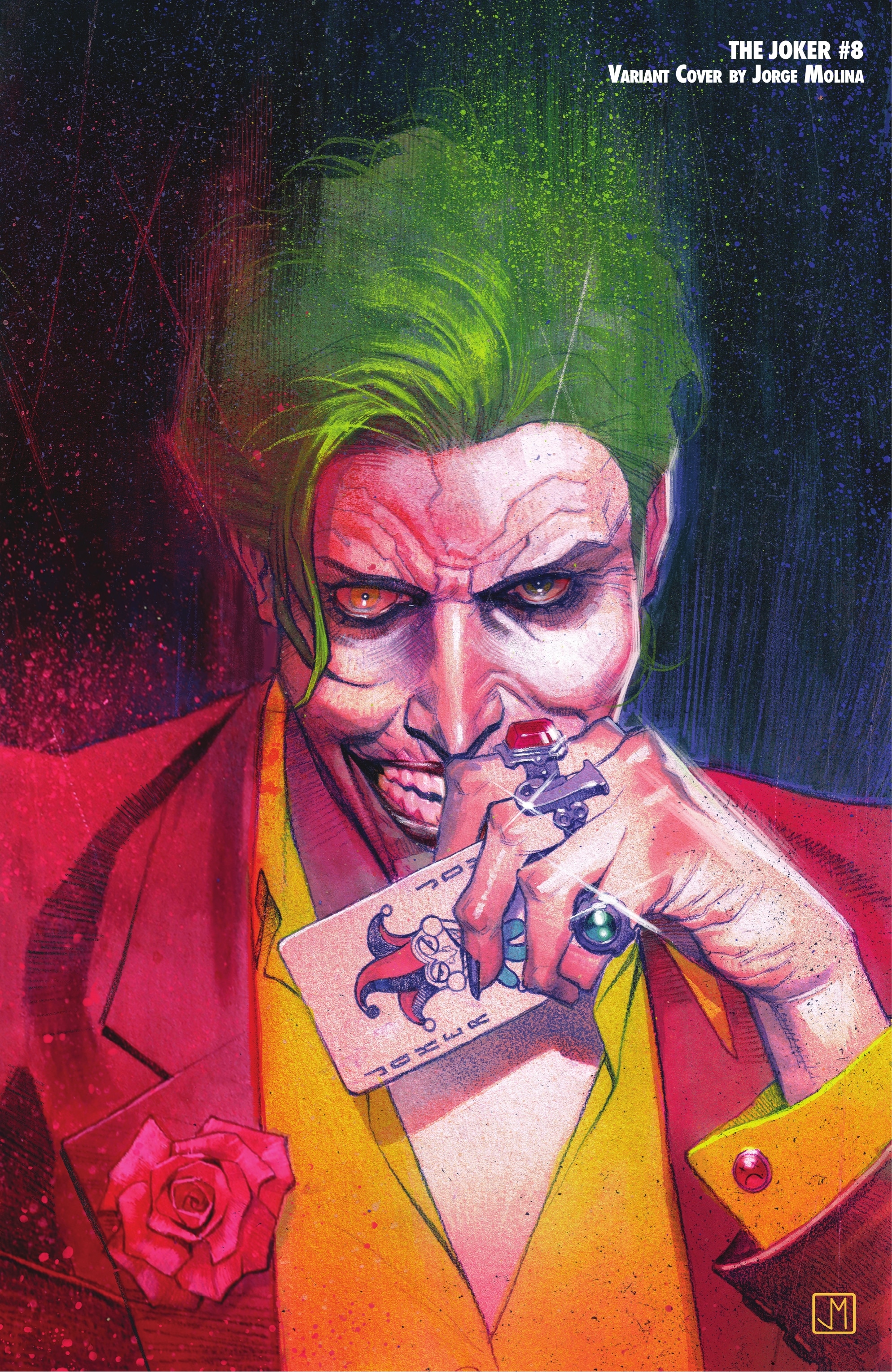 General 1988x3057 Joker Jack Napier DC Comics comics comic art Batman (2021) portrait display villains cards looking at viewer green hair rings smiling heterochromia suits