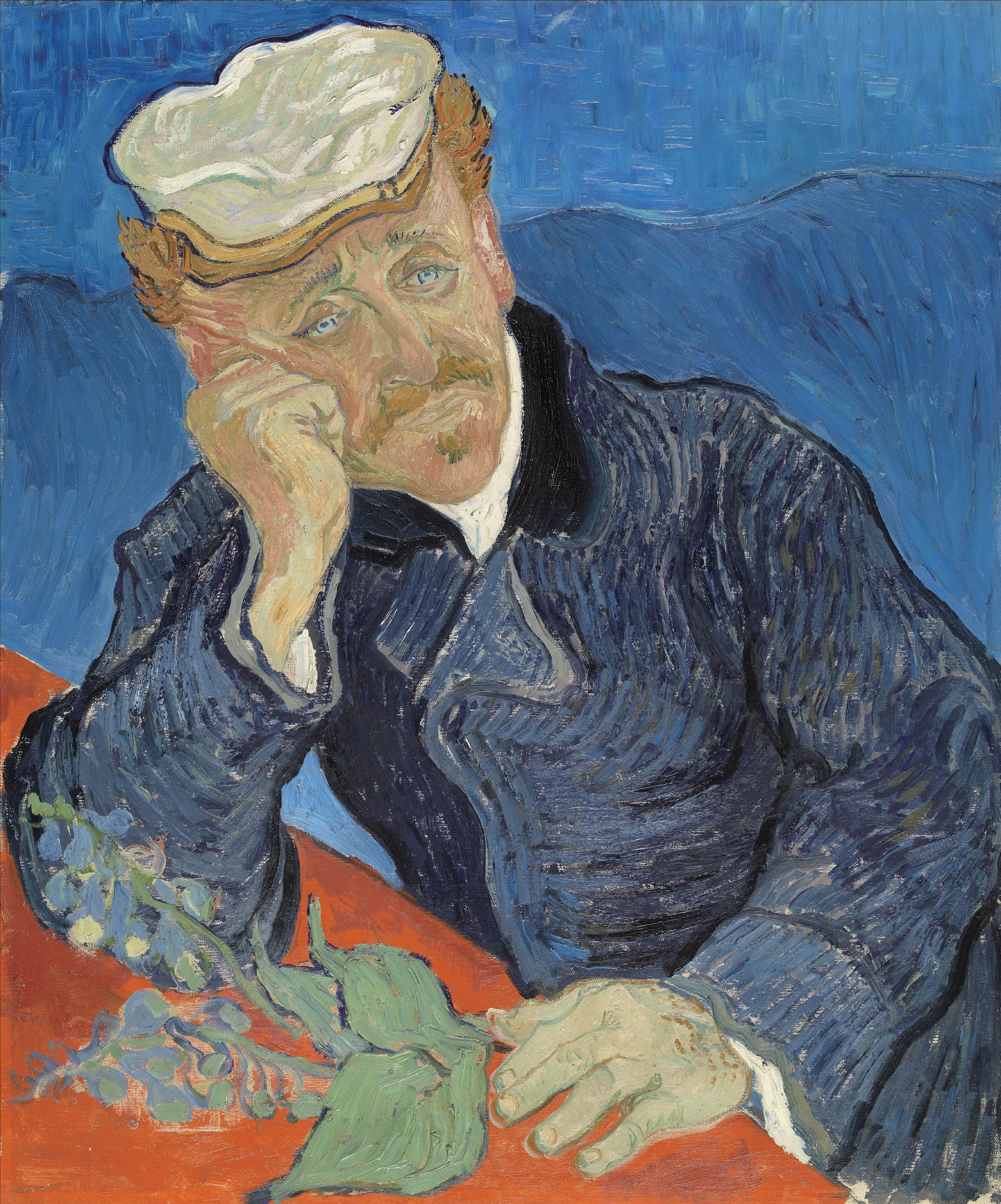 General 2140x2575 oil painting Oil on canvas Vincent van Gogh artwork men hand on face portrait display frown moustache classic art
