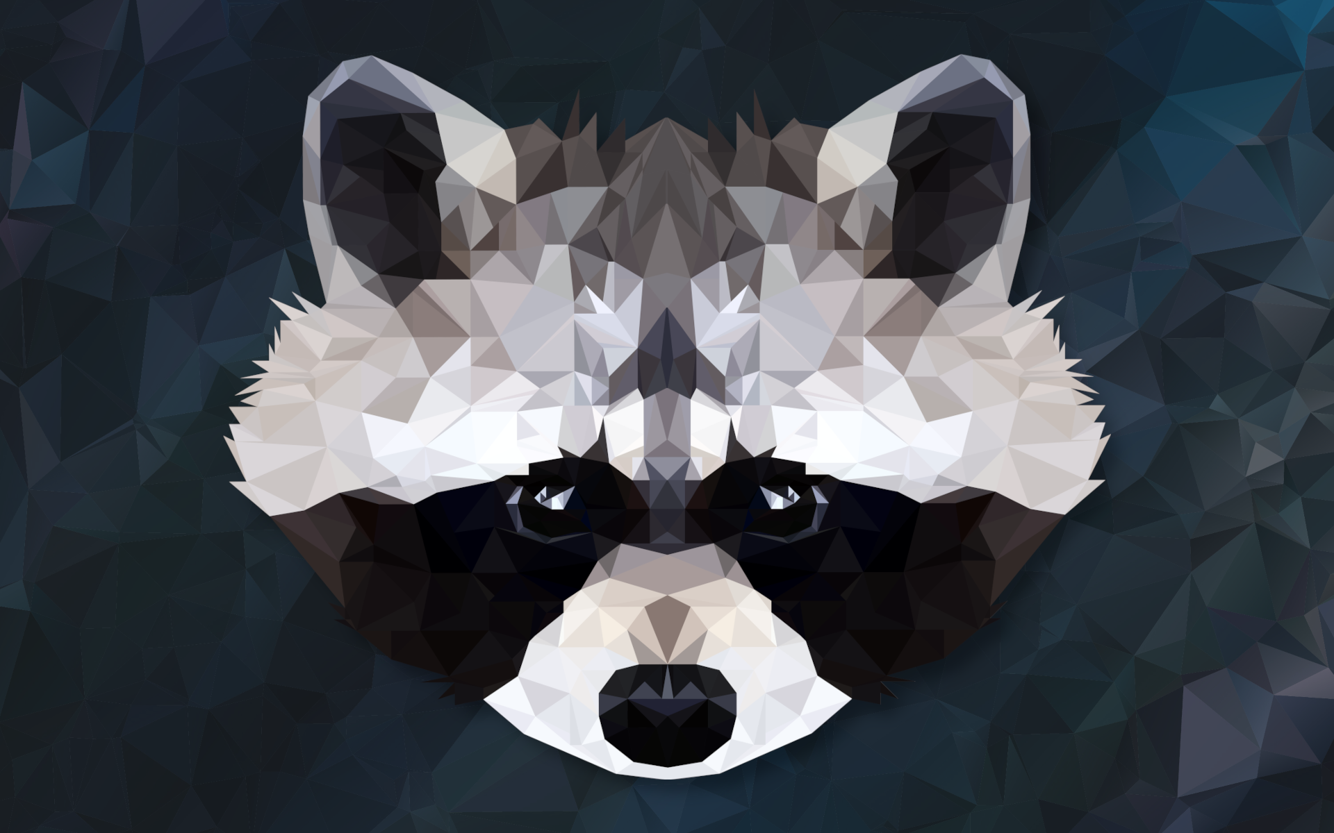 General 1920x1200 low poly raccoons digital art artwork simple background minimalism