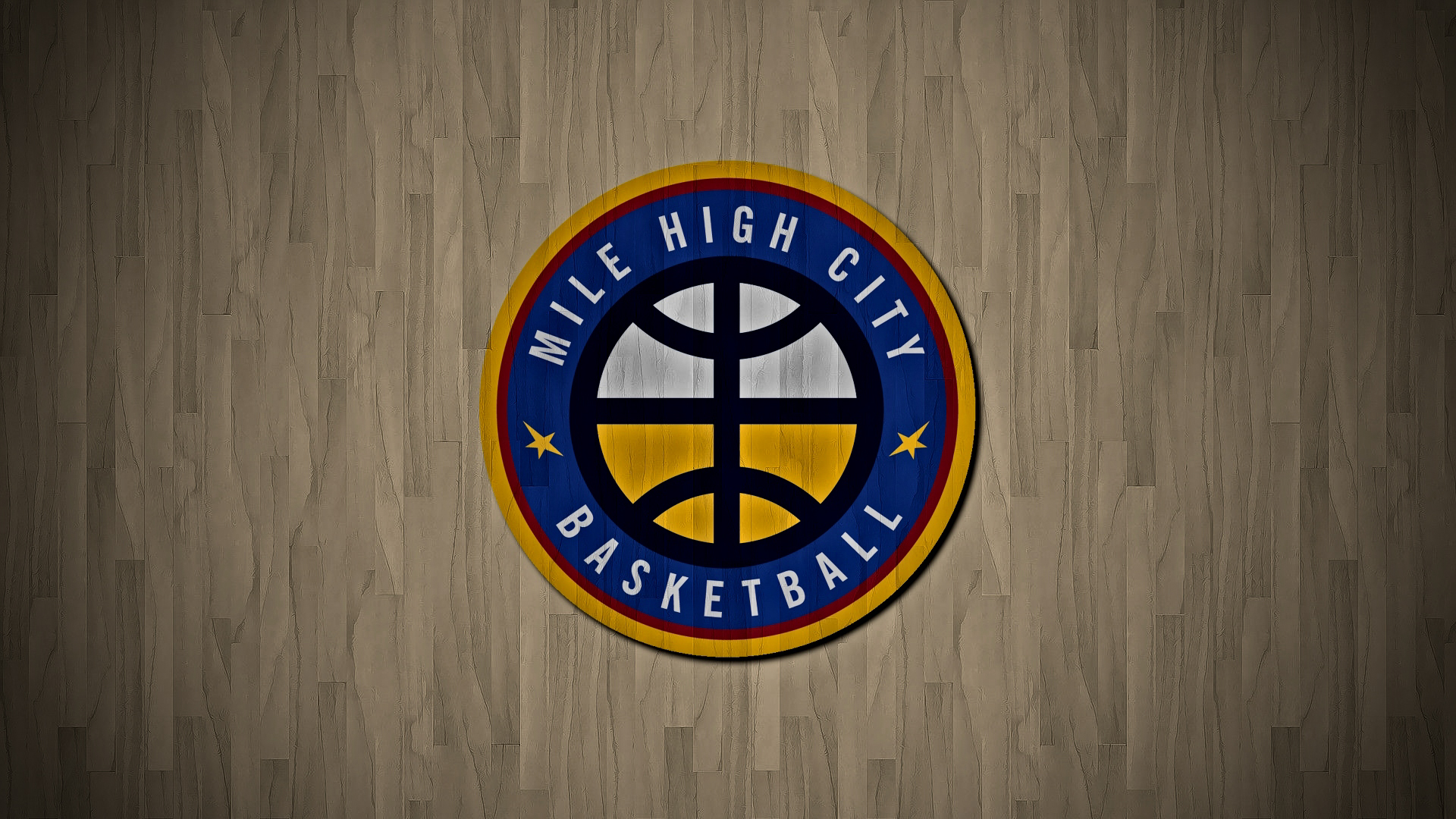 General 1920x1080 Denver Nuggets NBA logo basketball Denver Mile High City simple background minimalism