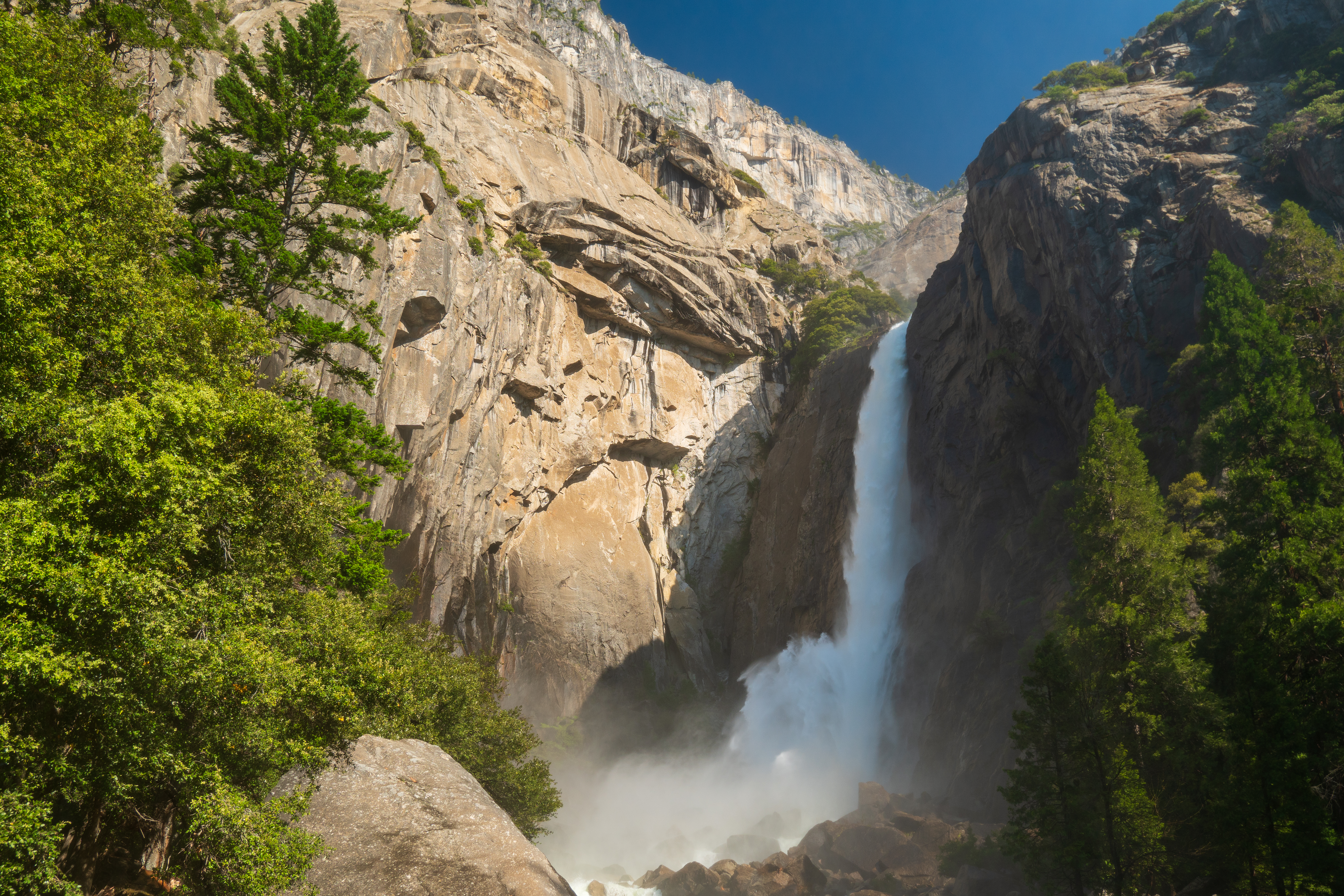 General 5513x3675 Yosemite Falls Yosemite National Park Yosemite Valley waterfall nature water trees