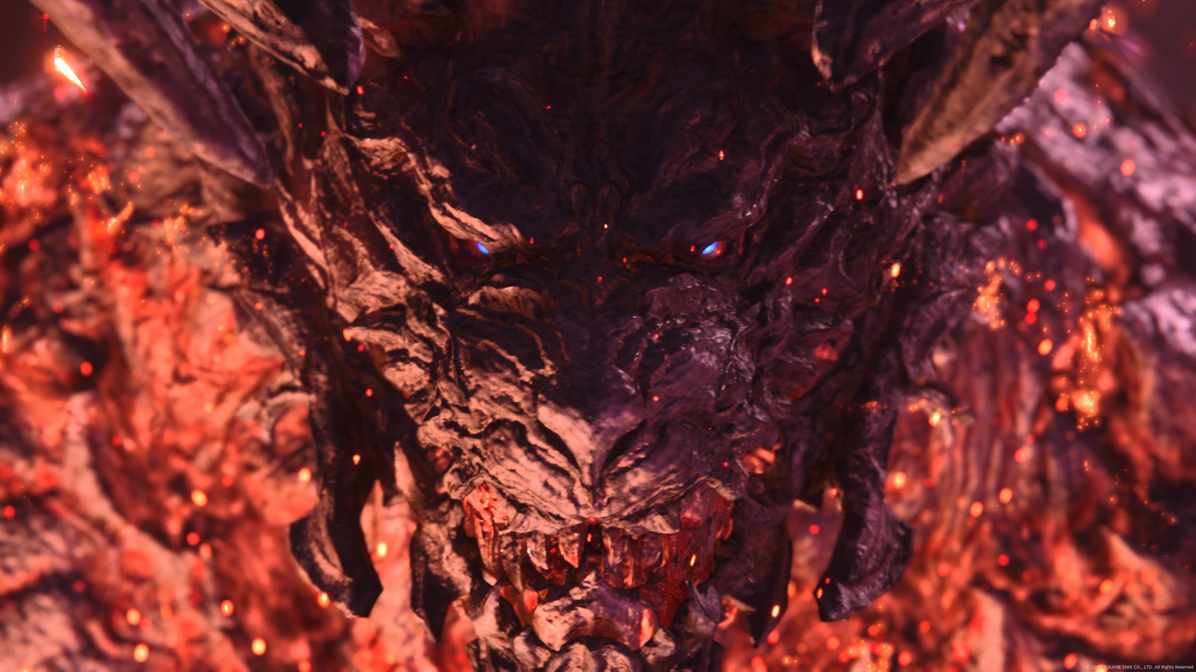 General 3840x2160 Final Fantasy XVI video games Final Fantasy screen shot CGI looking at viewer creature glowing eyes face