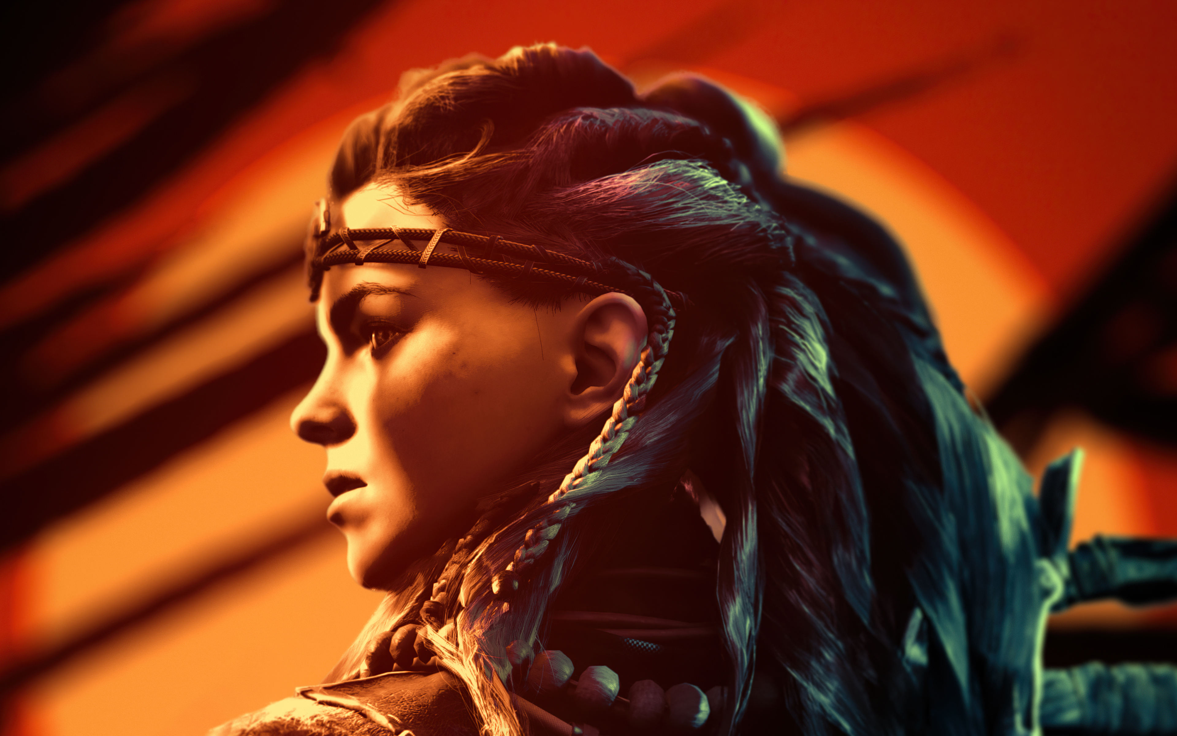 General 3840x2400 Horizon: Zero Dawn Aloy Sony Interactive Entertainment video game characters video games looking away Guerrilla Games long hair