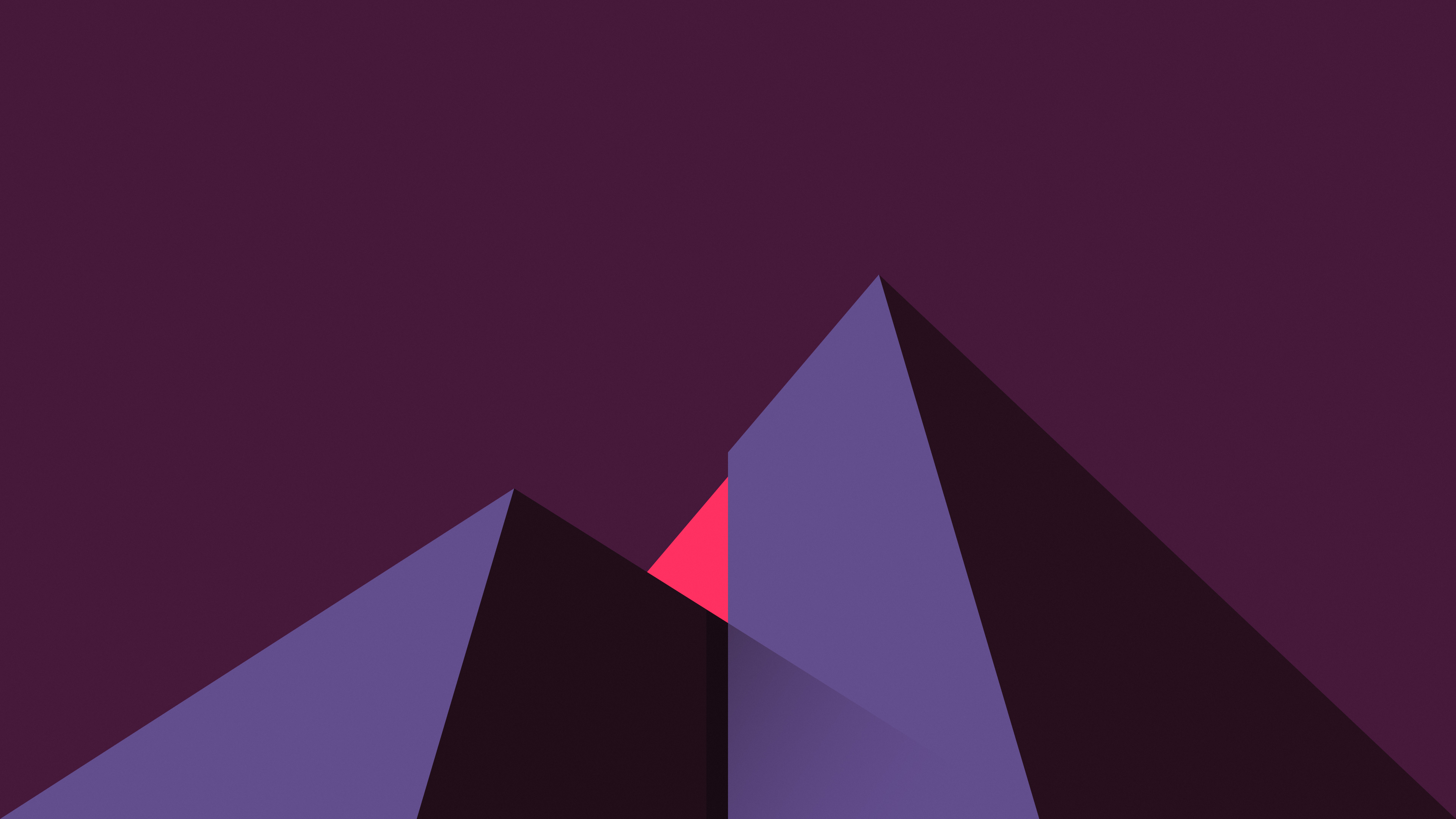 General 3840x2160 digital art artwork illustration minimalism mountains flat art pyramid abstract purple RBatinic 4K shapes simple background
