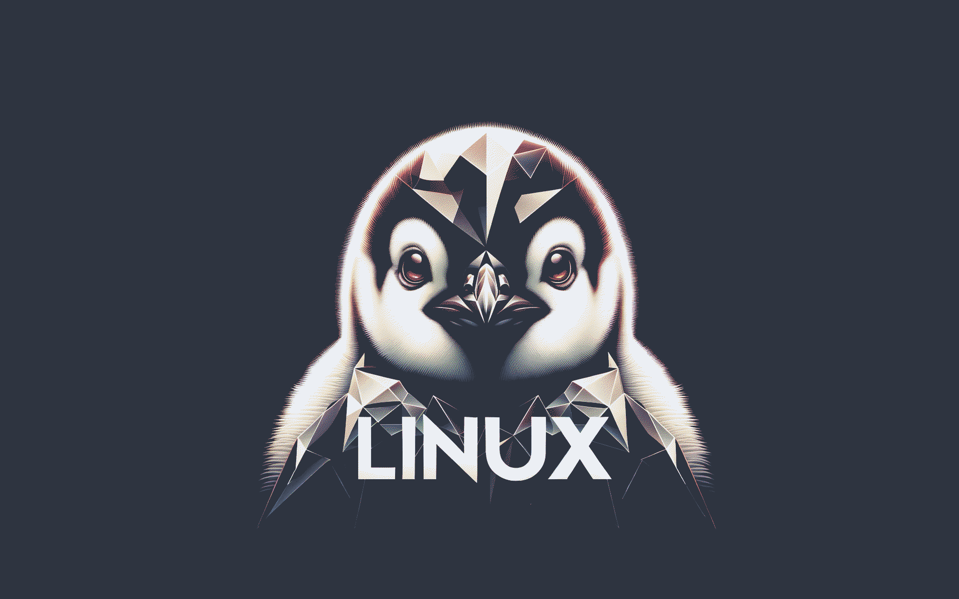 General 1920x1200 Linux simple background minimalism penguins animals digital art looking at viewer beak operating system AI art