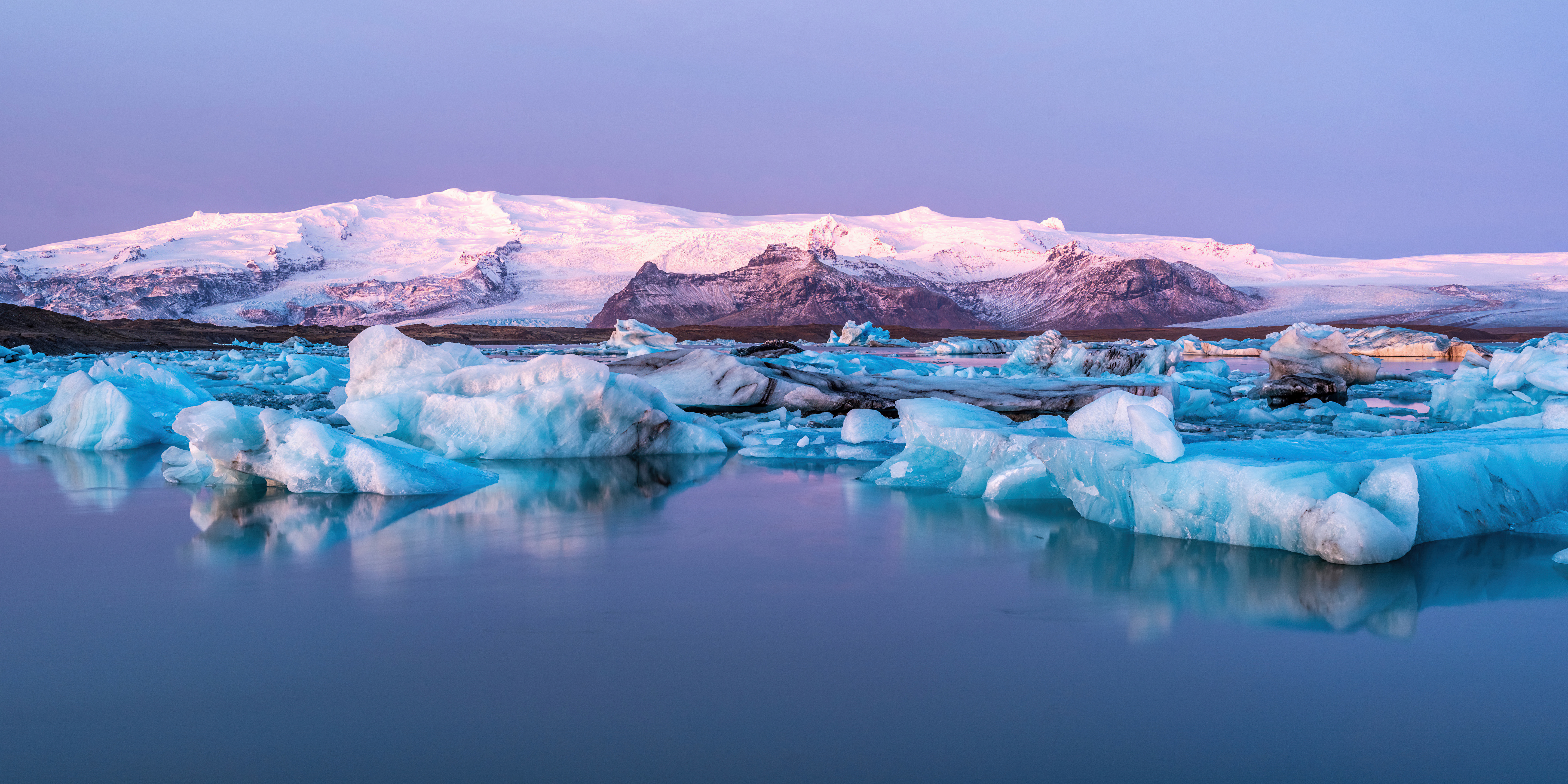 General 5760x2880 photography landscape Jokulsarlon nature glacier lagoon panorama Iceland ultrawide ice snow mountains water sky