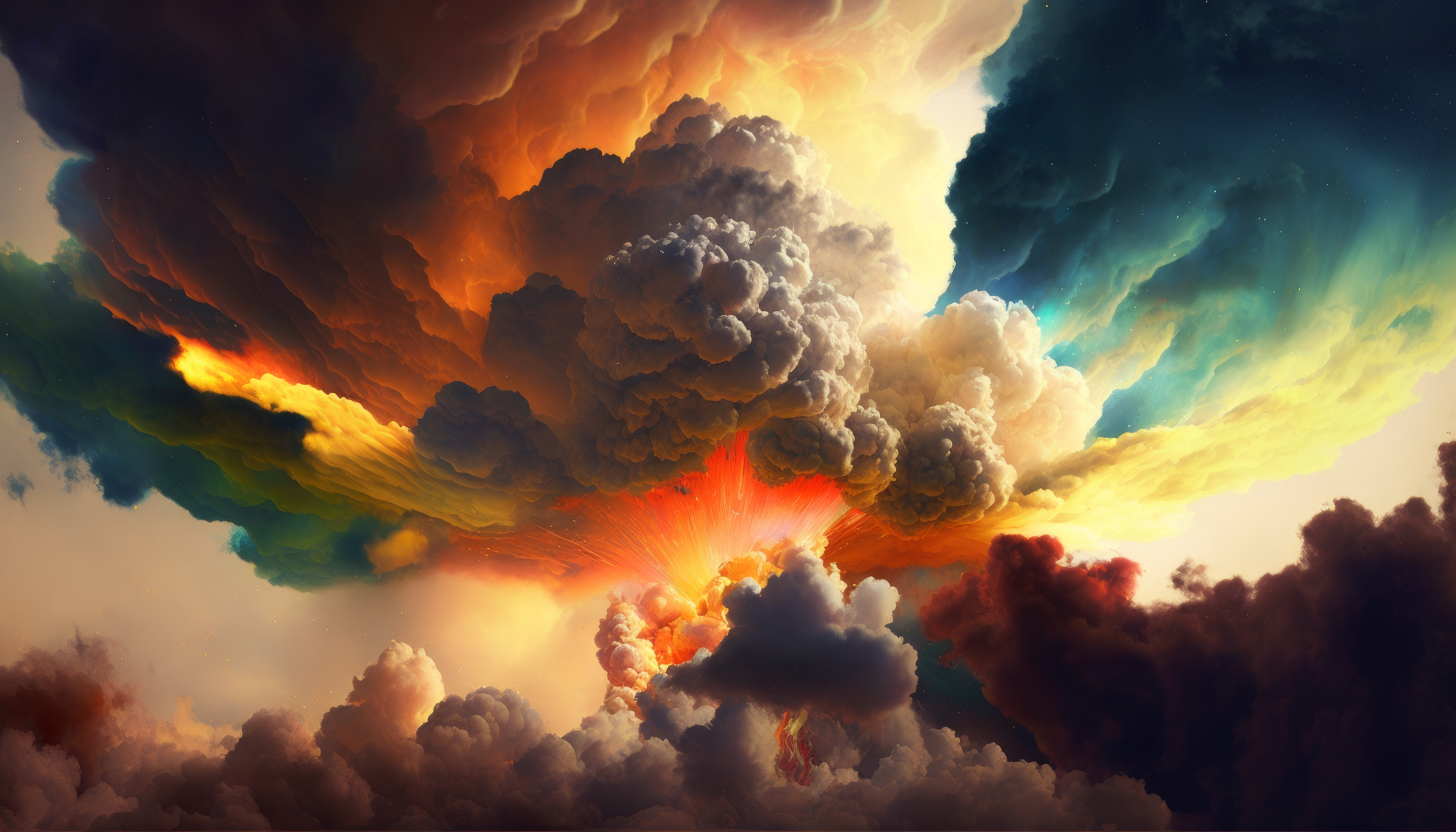 General 4579x2616 AI art clouds colorful sky
