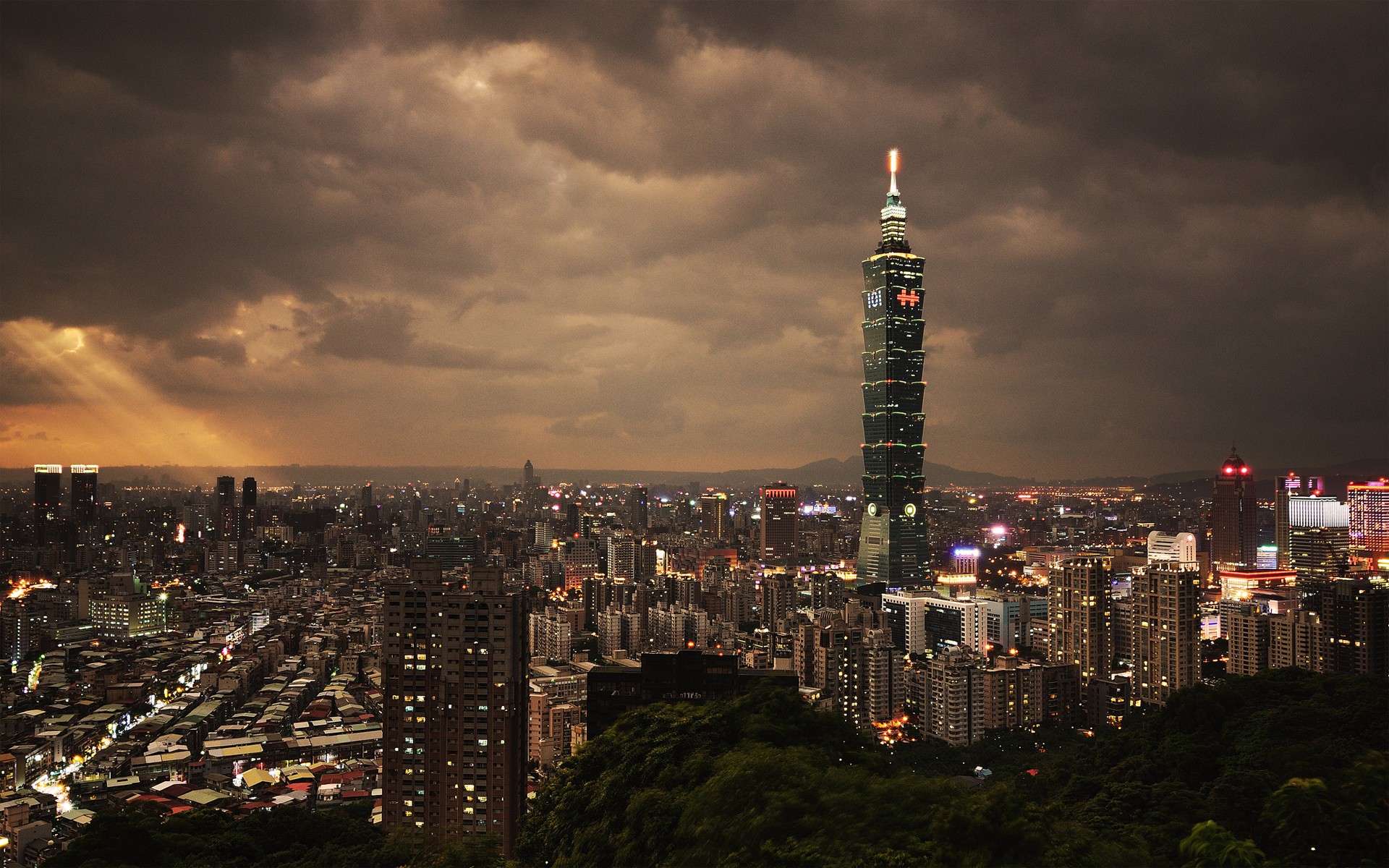General 1920x1200 Taipei Taipei 101 Taiwan cityscape sunset evening skyscraper