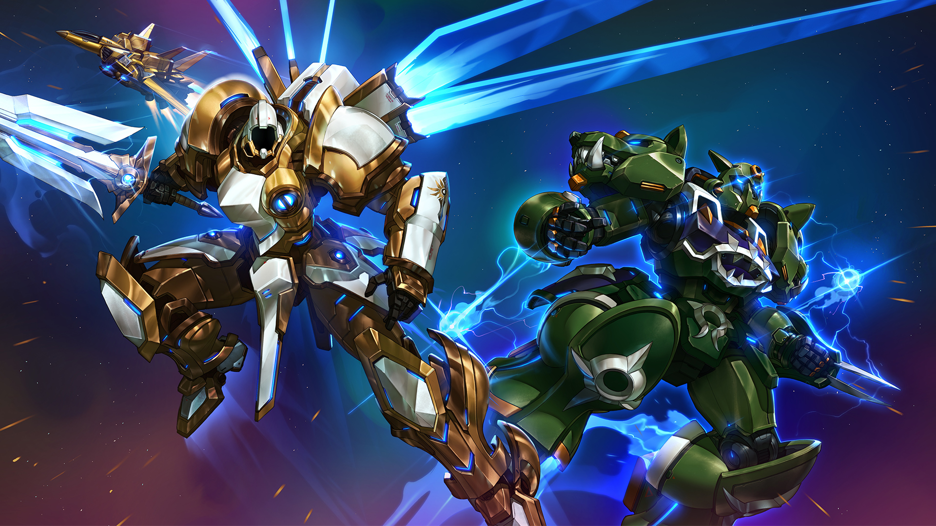 General 1920x1080 Hots Heroes of the Storm mechs Tyreal Warcraft Diablo crossover video game art video games
