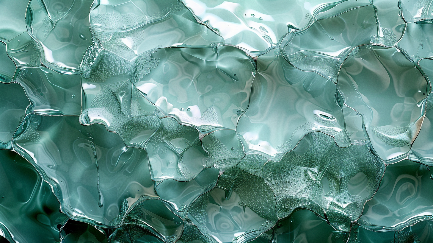 General 1456x816 AI art digital art glass green wet water minimalism