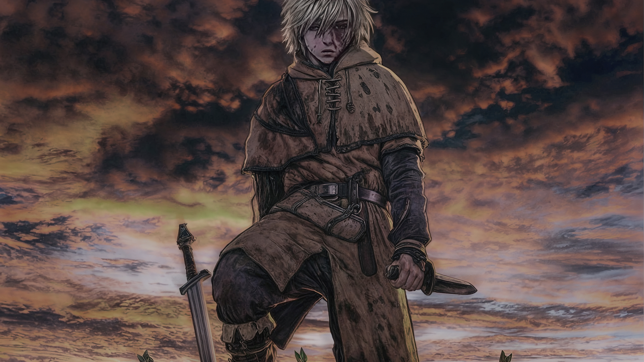 Anime 2048x1152 Vinland Saga anime simple background