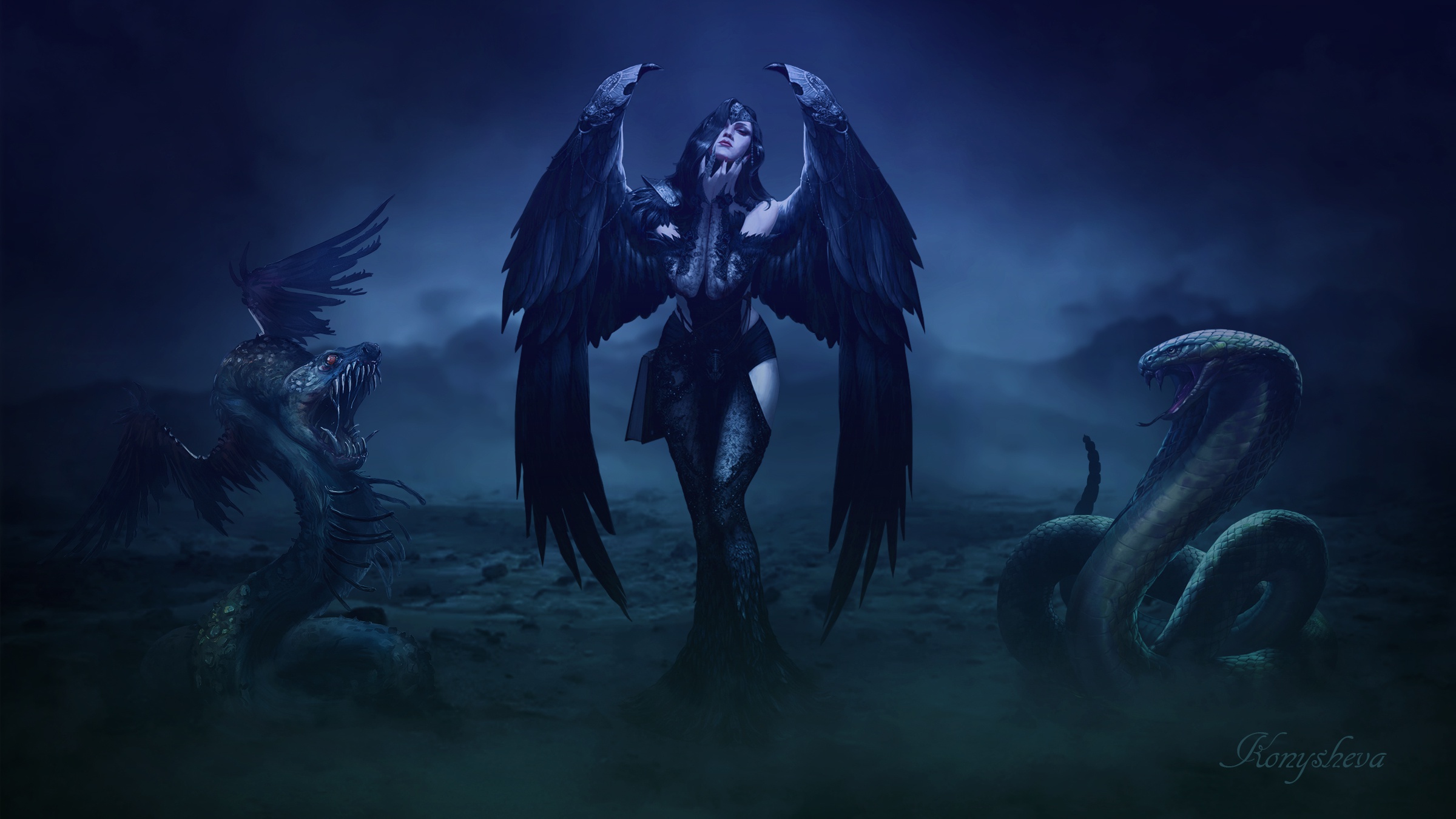 General 2400x1350 demon girls demoness demon