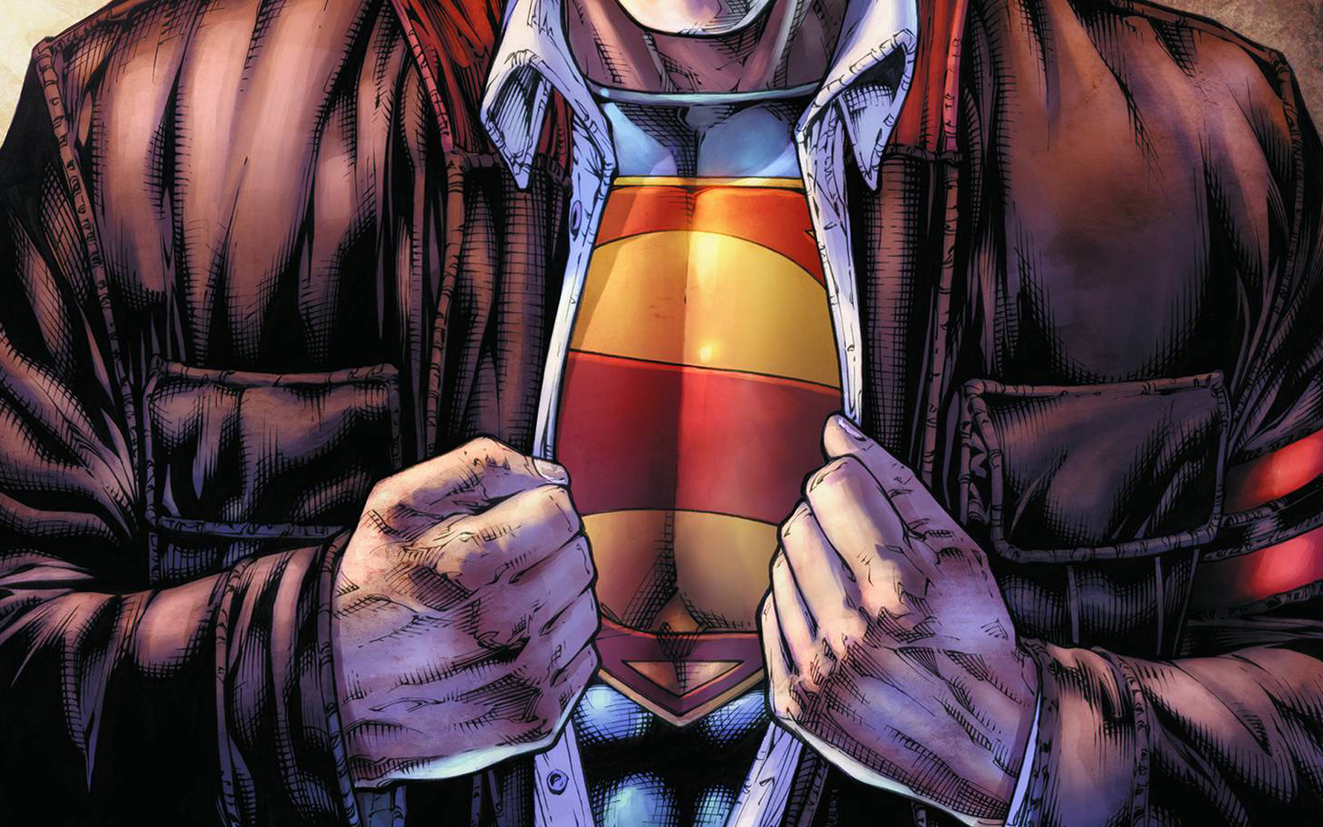 General 1920x1200 DC Comics Superman open clothes