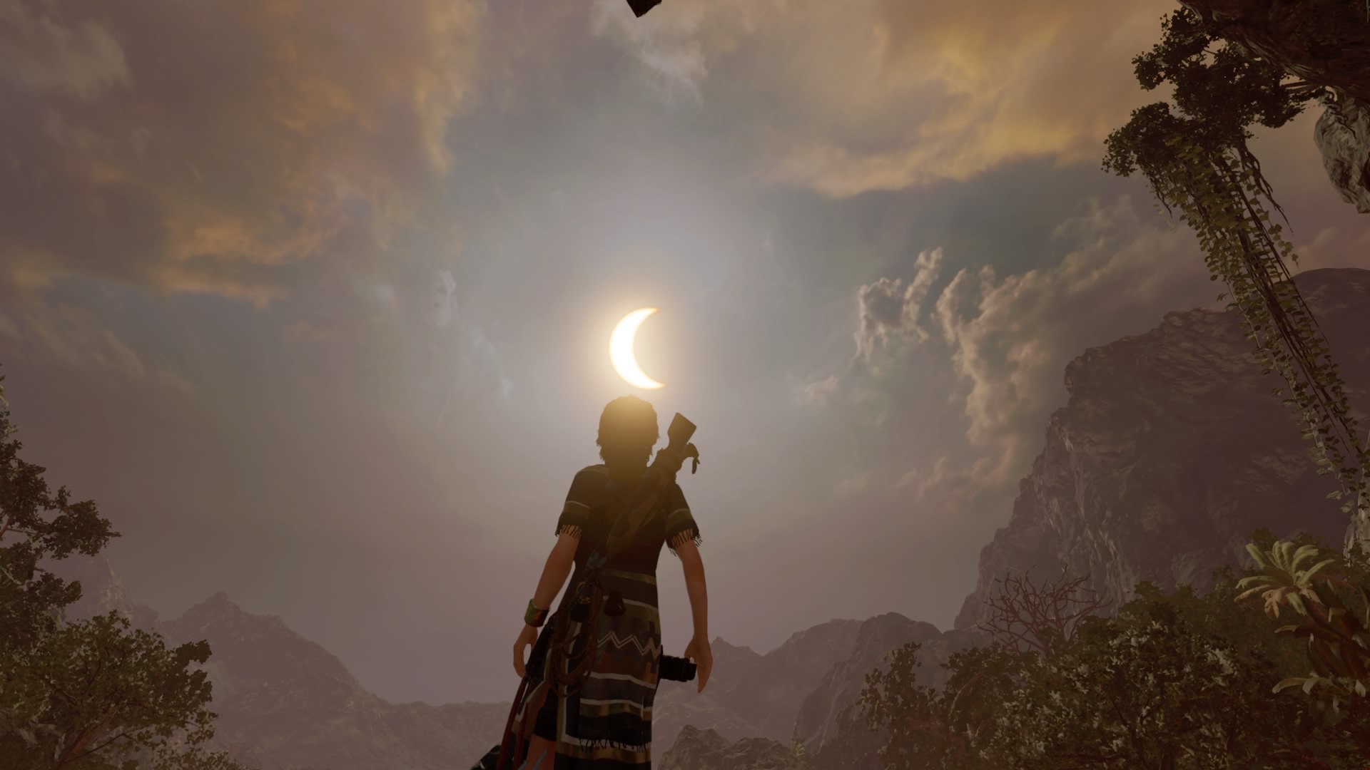 General 1920x1080 Shadow of the Tomb Raider video games screen shot Lara Croft (Tomb Raider) PC gaming sky
