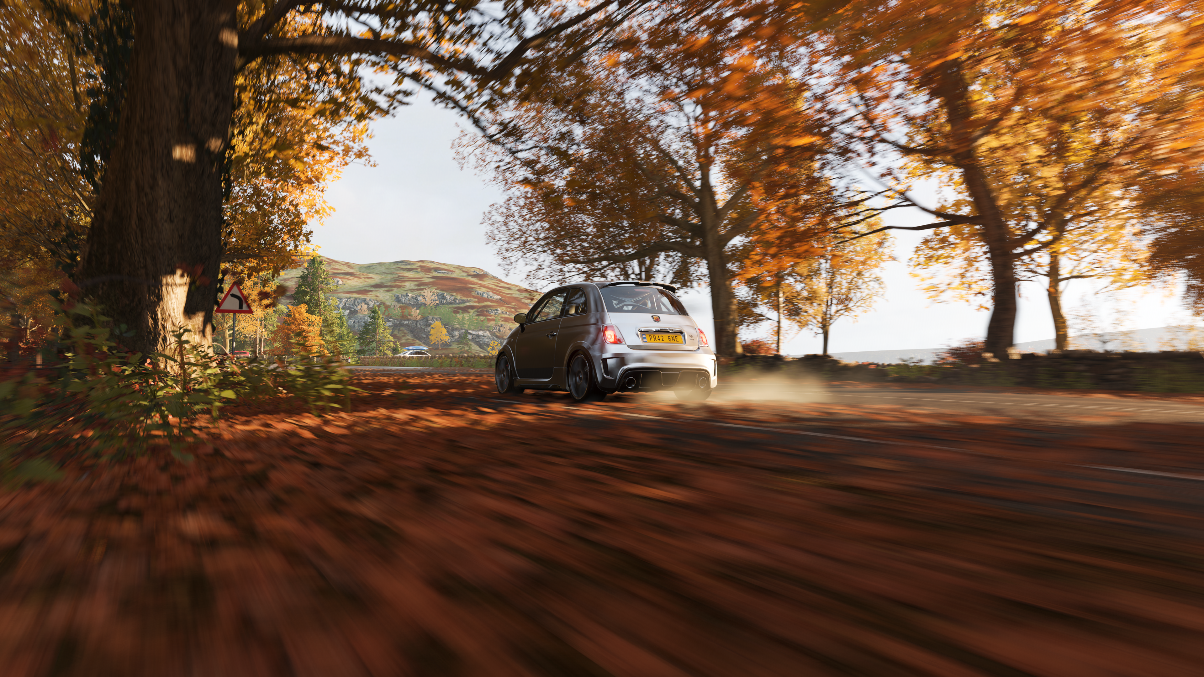 General 3840x2160 Forza Horizon 4 fall video games screen shot Abarth 500 car vehicle silver cars