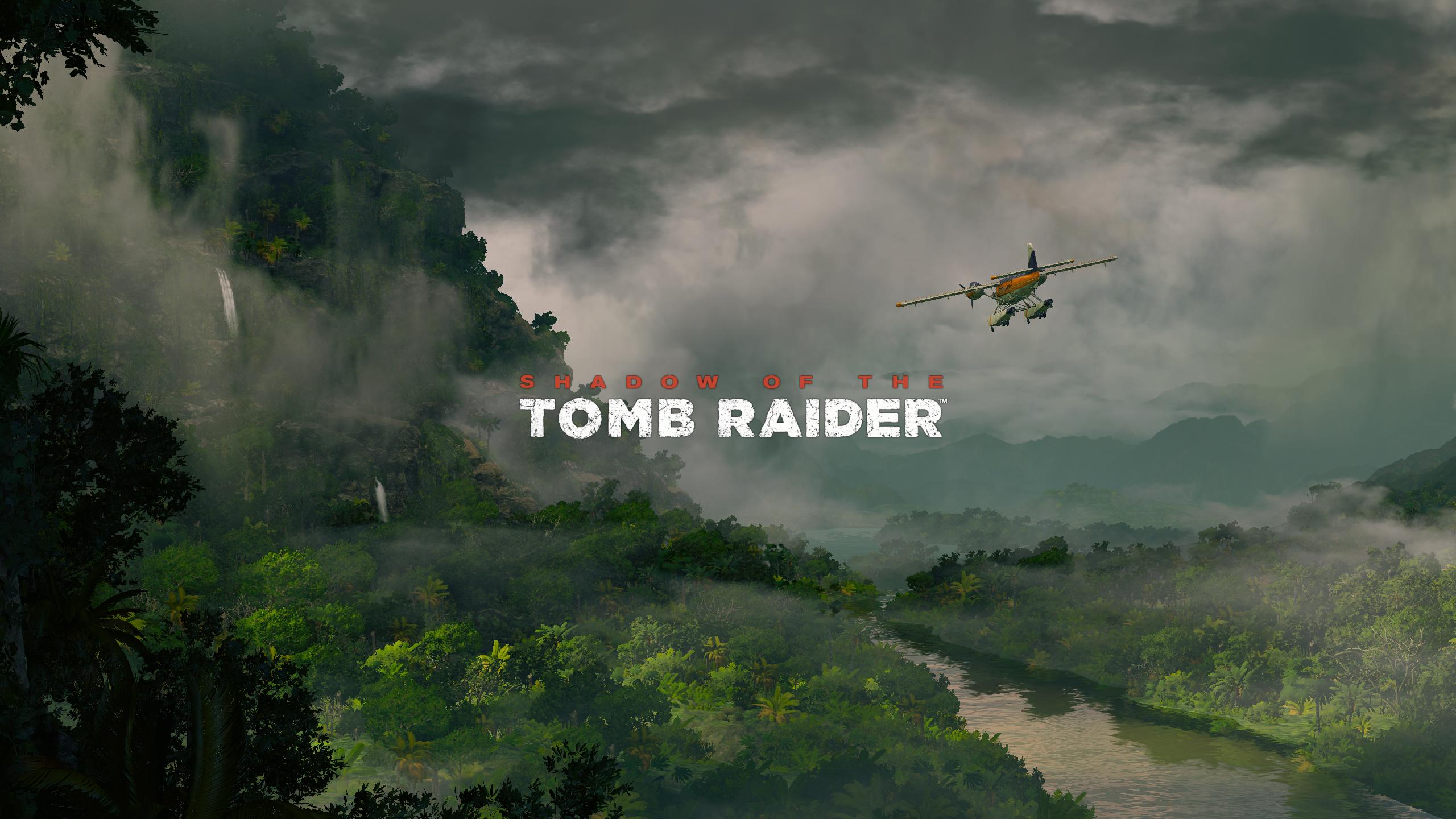 General 2560x1440 Shadow of the Tomb Raider Tomb Raider video games screen shot Lara Croft (Tomb Raider) aircraft video game landscape