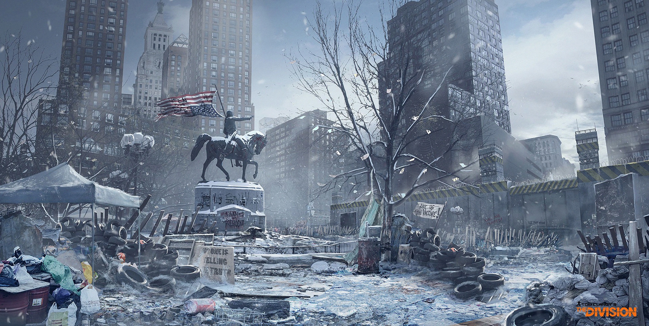 General 2149x1080 Tom Clancy's The Division video games ruins snow apocalyptic