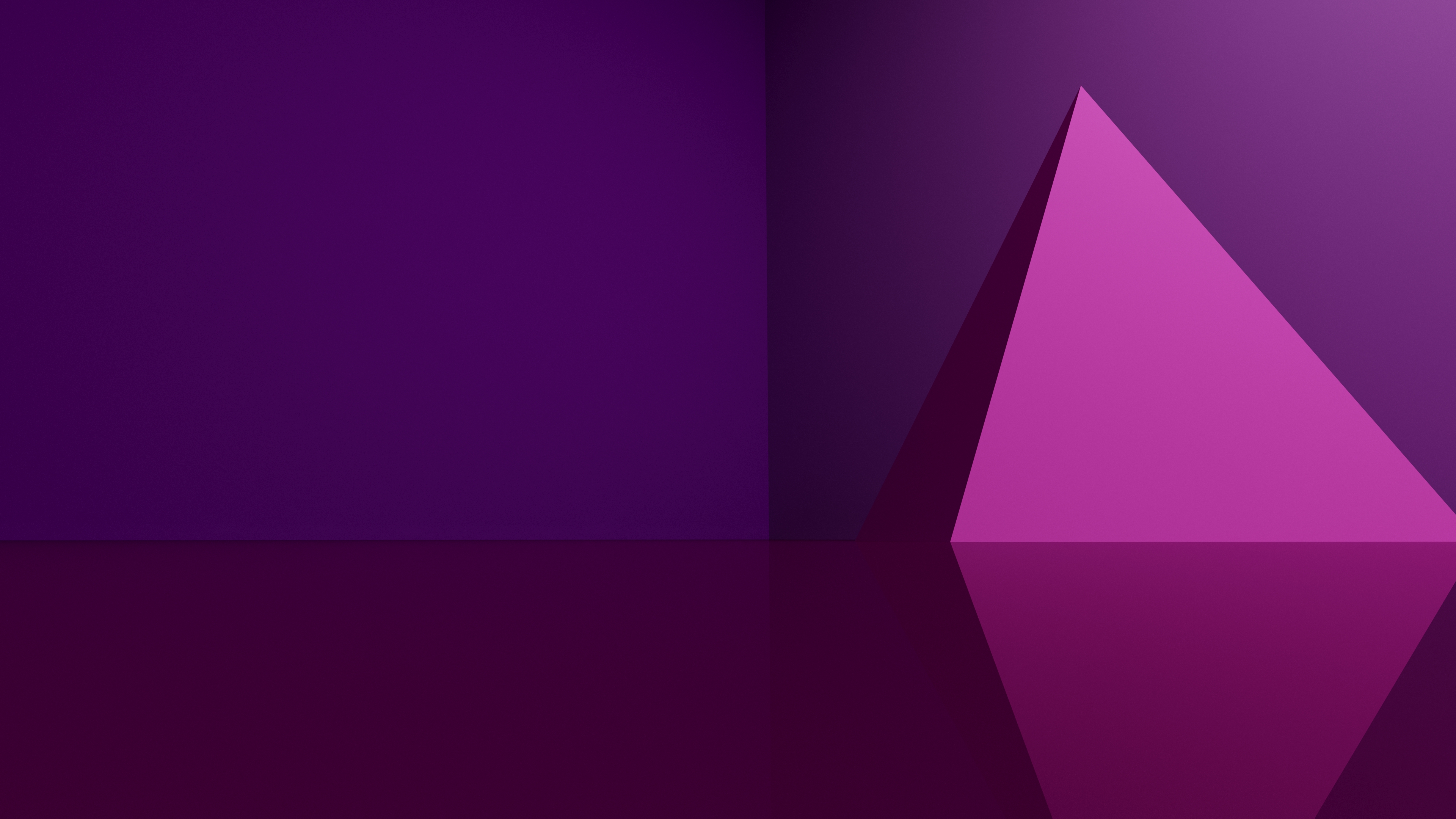 General 3840x2160 synthwave vaporwave geometry pyramid simple background minimalism 3D Abstract abstract geometric figures CGI triangle 2-D shapes