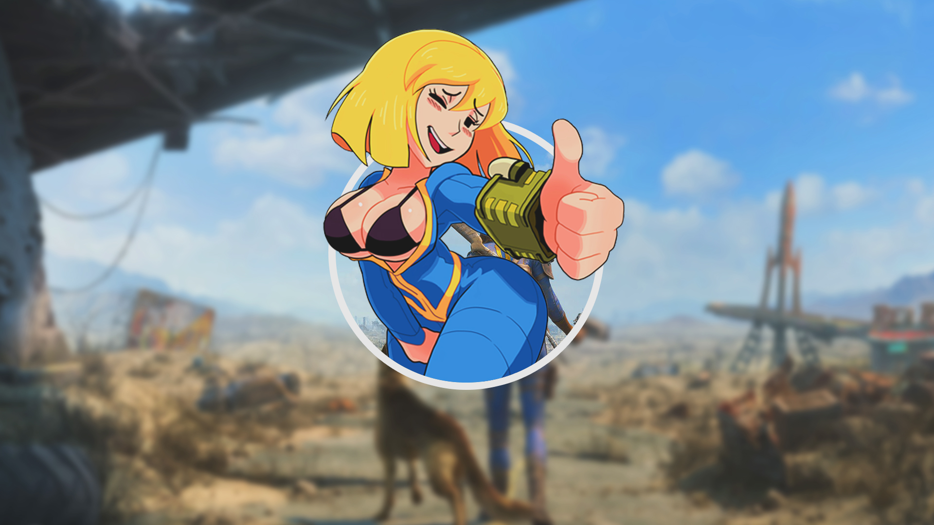 General 1920x1080 Fallout Fallout 4 vault girl video games picture-in-picture Shadbase suggestive