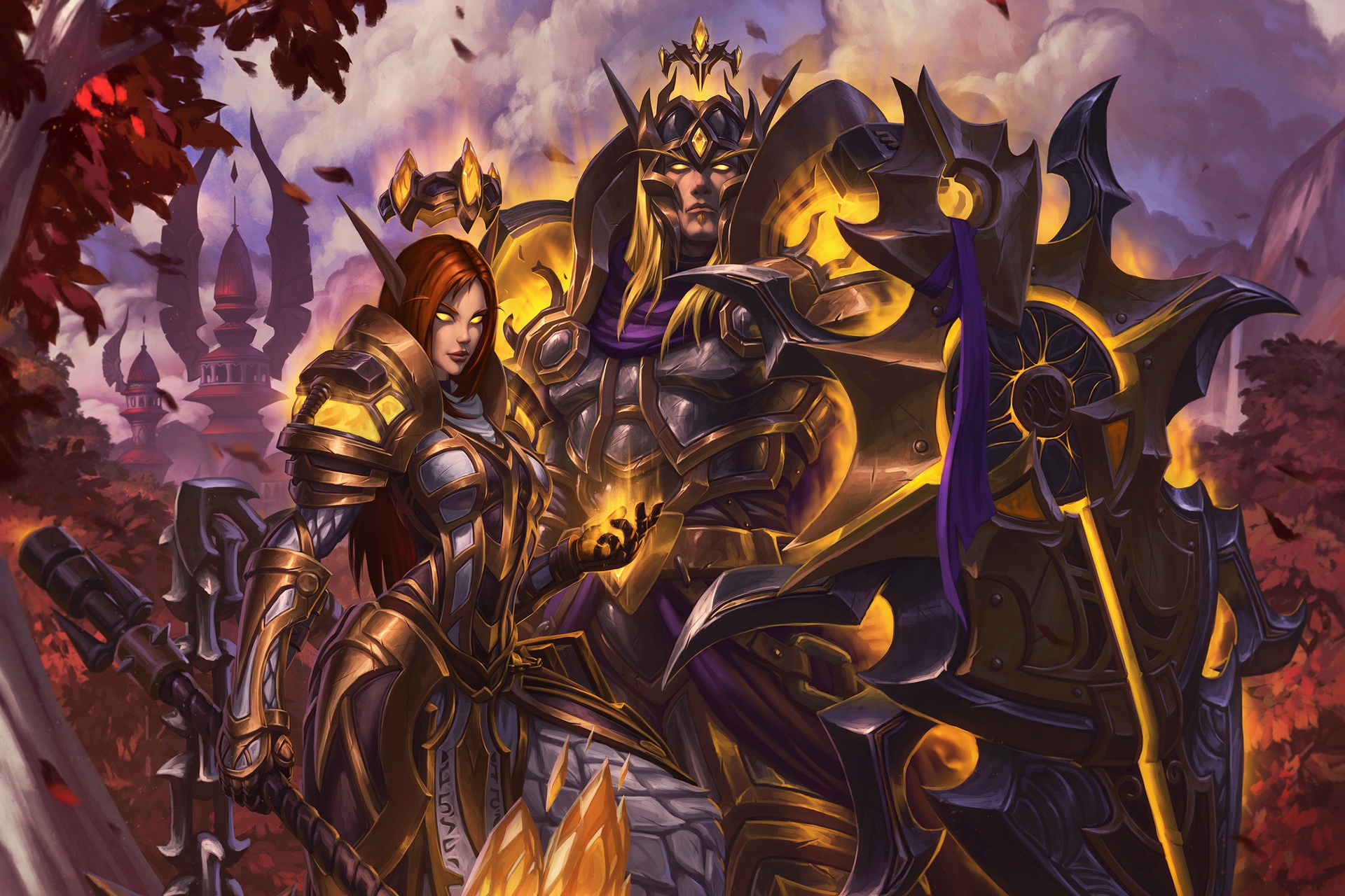 General 1920x1280 fantasy art artwork elves World of Warcraft PC gaming video games blood elves