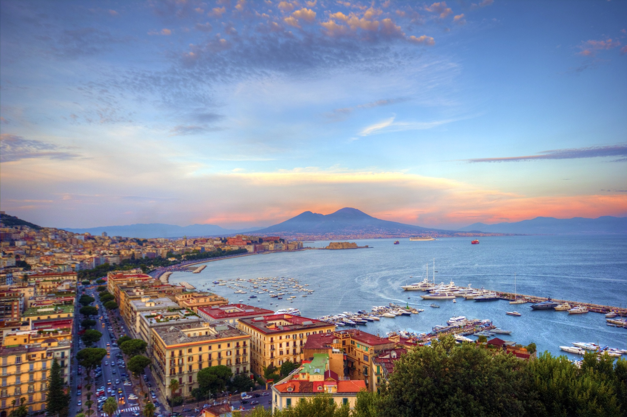 General 2048x1364 Naples Campania landscape Italy bay sea Mount Vesuvius