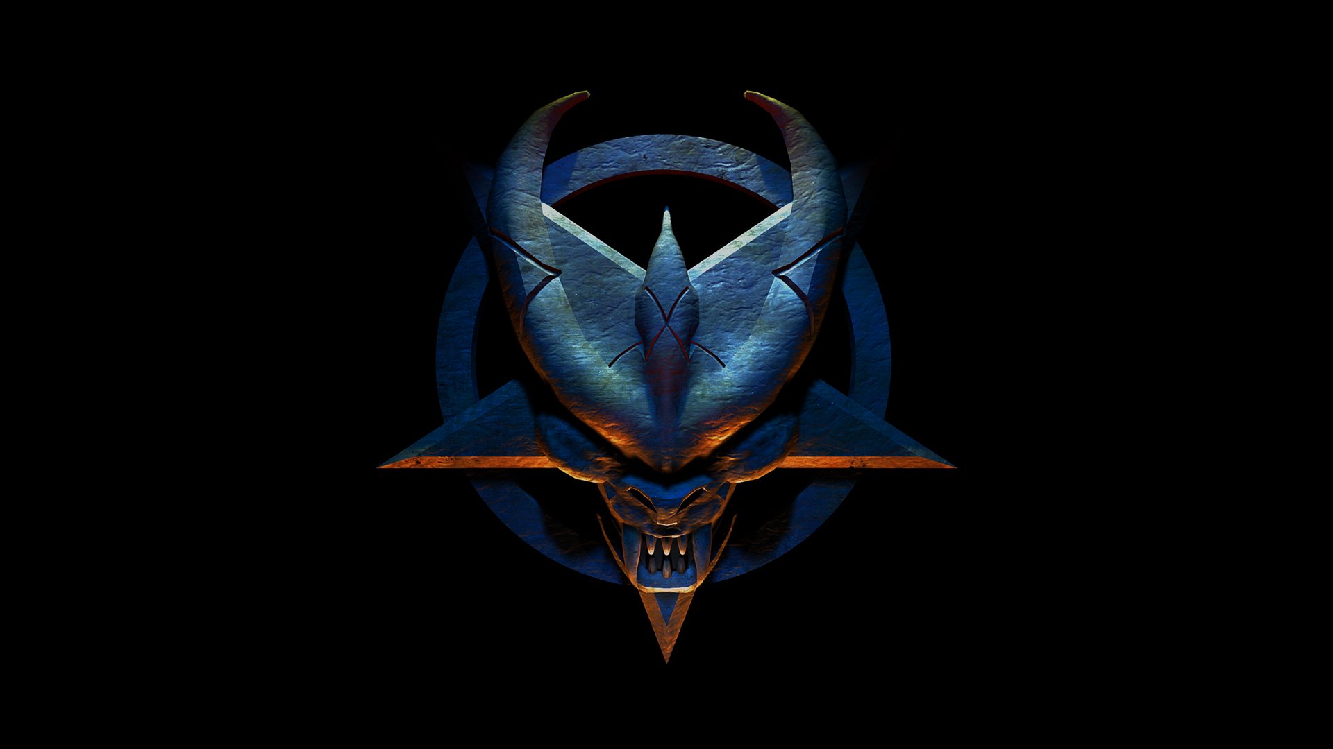 General 1920x1080 Doom (2016) video game art pentagram