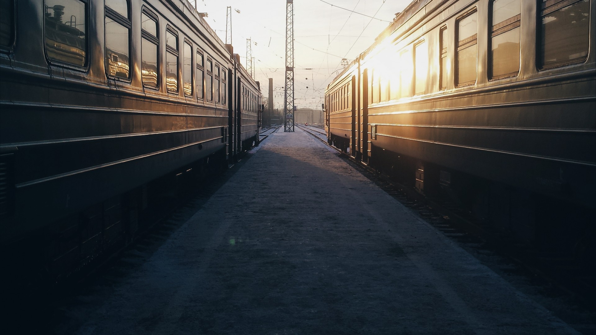 General 1920x1080 train train station photography vehicle sunlight urban outdoors Russia